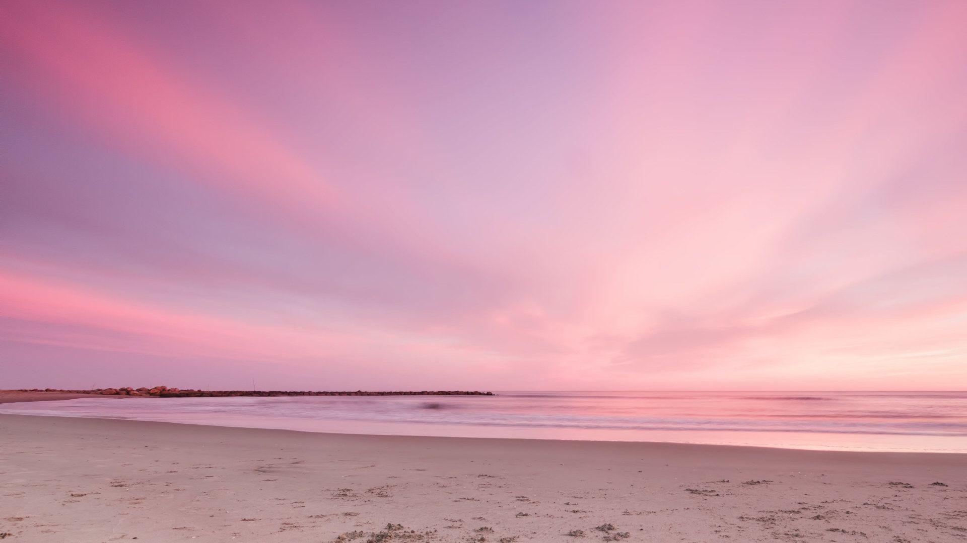 Pink Beach Aesthetic Wallpapers Top Free Pink Beach Aesthetic
