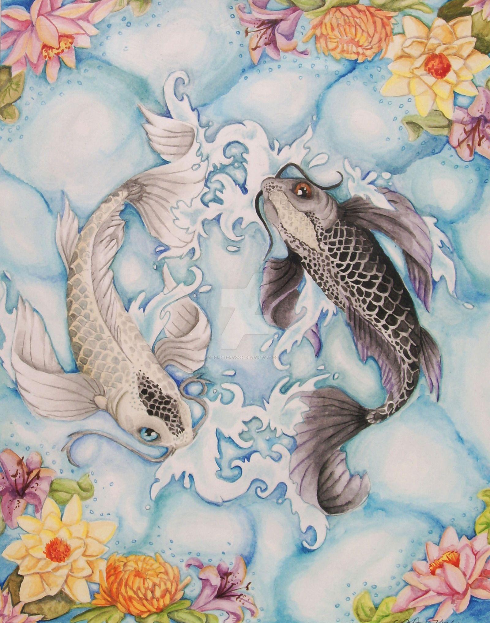 Yin Yang Koi Fish Wallpapers Top Free Yin Yang Koi Fish Backgrounds