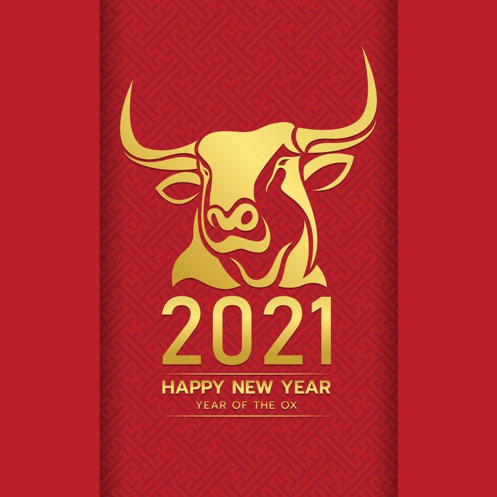 Chinese New Year Ox Zoom Background agc