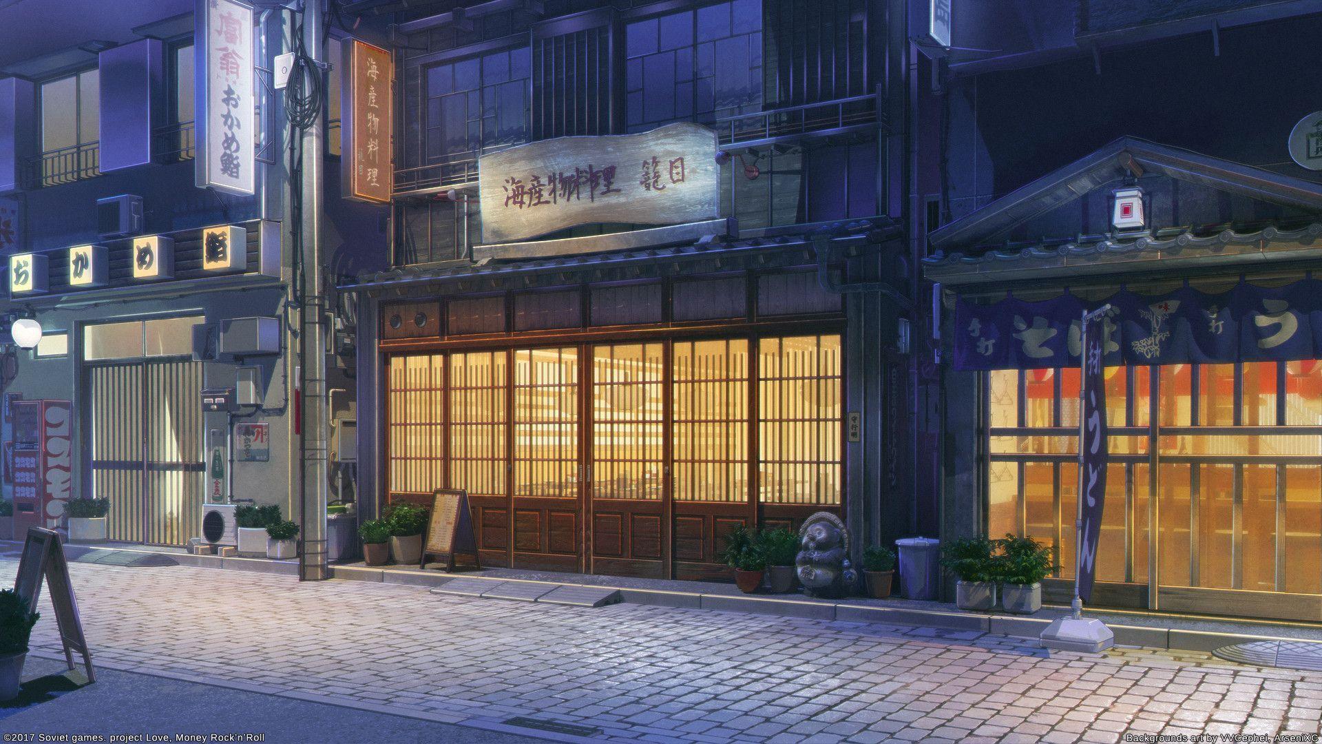 Anime Night Street Wallpapers Top Free Anime Night Street Backgrounds