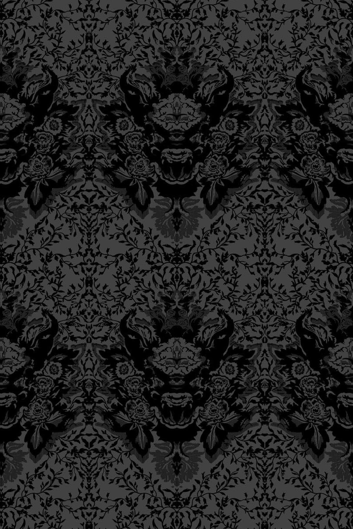 Black Damask Wallpapers Top Free Black Damask Backgrounds