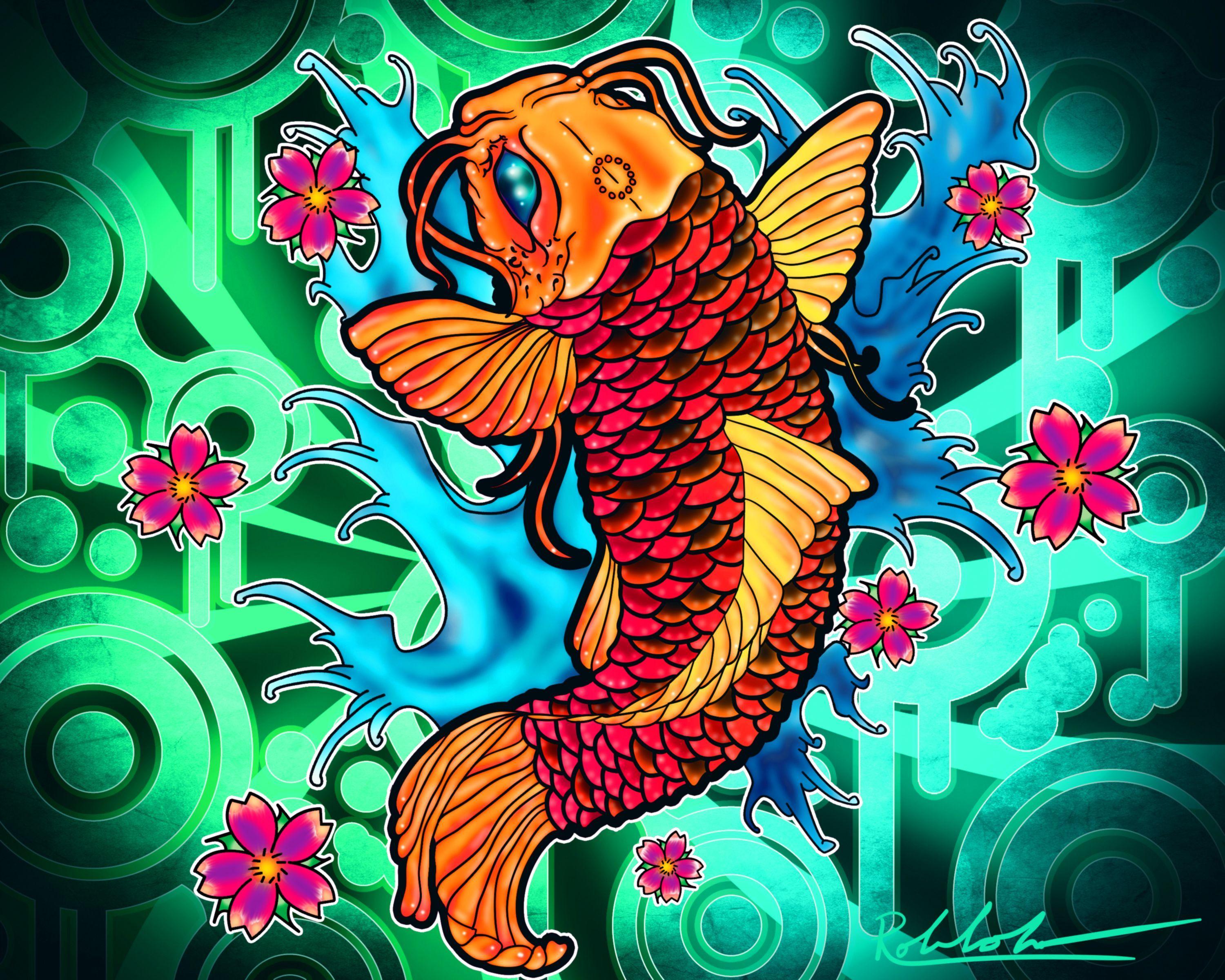 Koi Fish Wallpapers Top Free Koi Fish Backgrounds WallpaperAccess