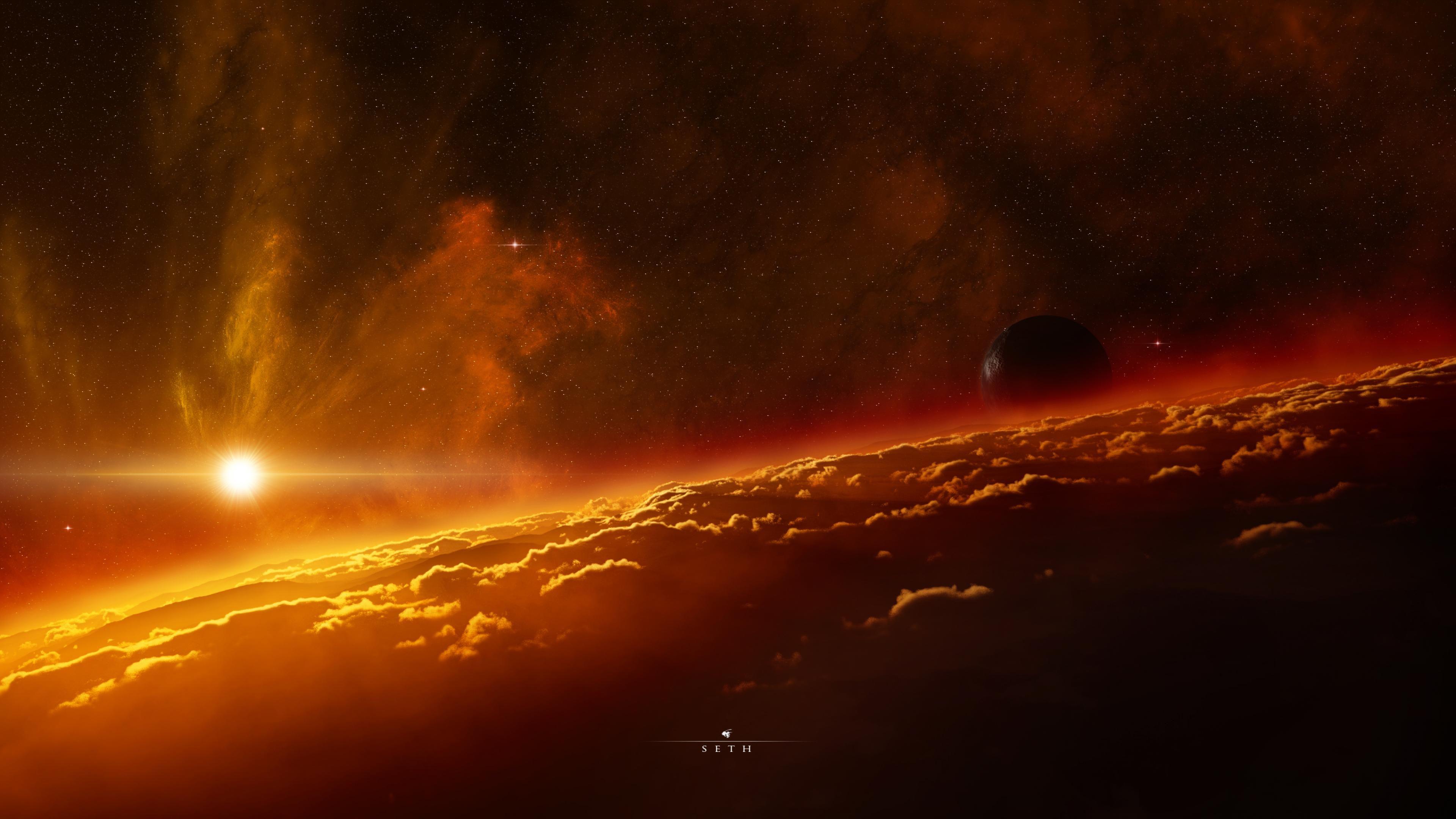 Orange Space 4K Wallpapers Top Free Orange Space 4K Backgrounds