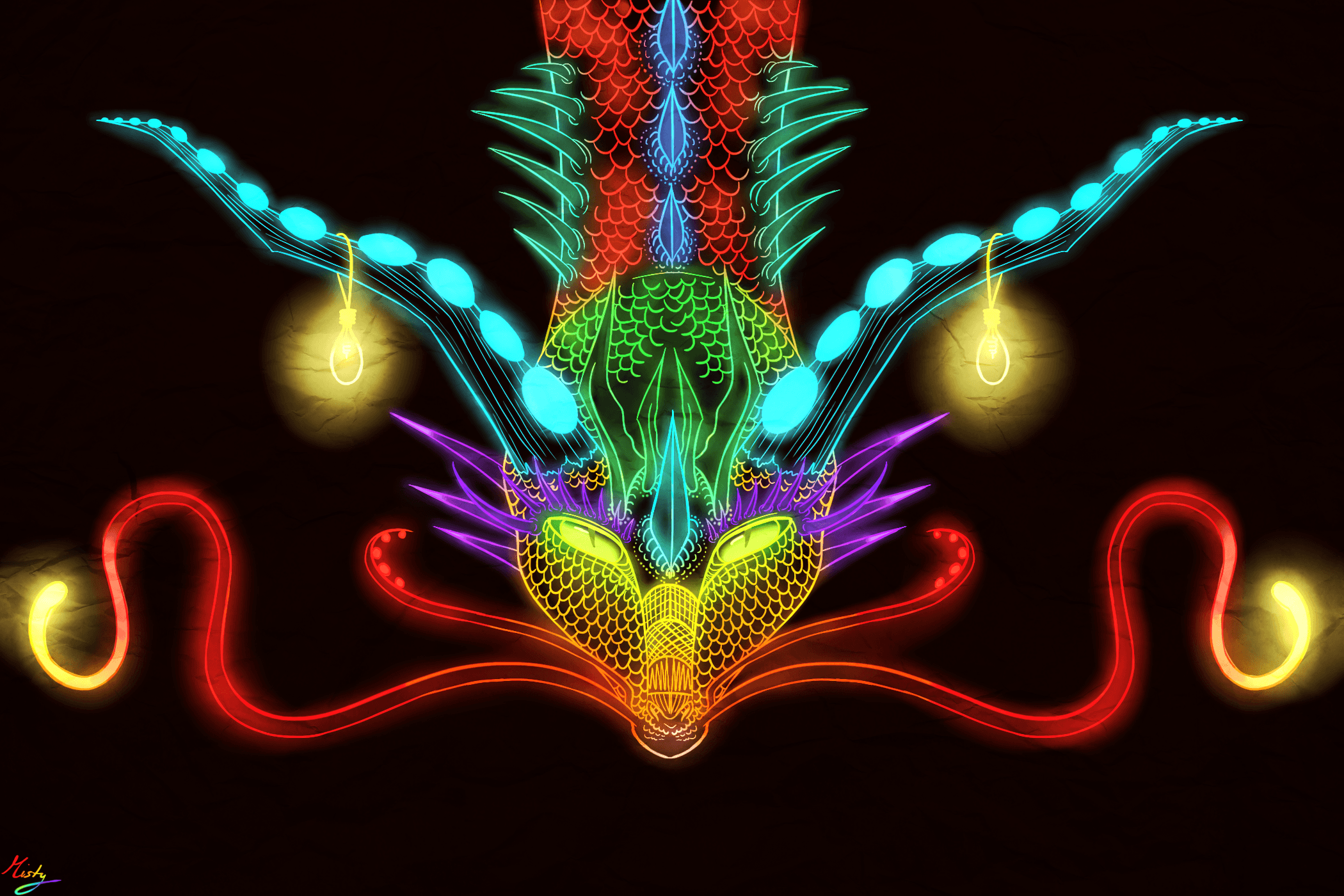 Cool Neon Dragon Wallpapers Top Free Cool Neon Dragon Backgrounds