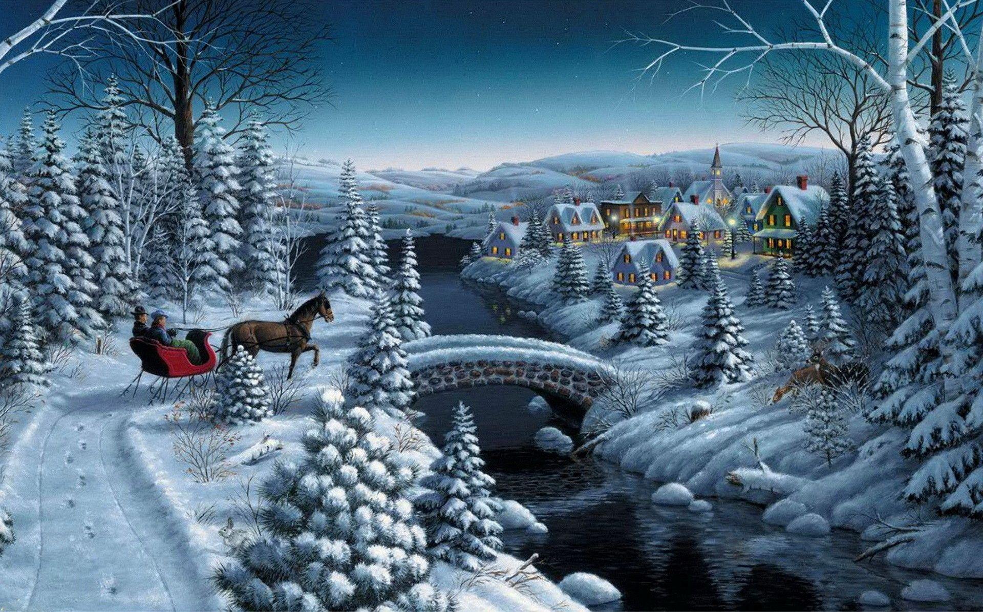 Christmas Winter Wonderland Wallpapers Top Free Christmas Winter