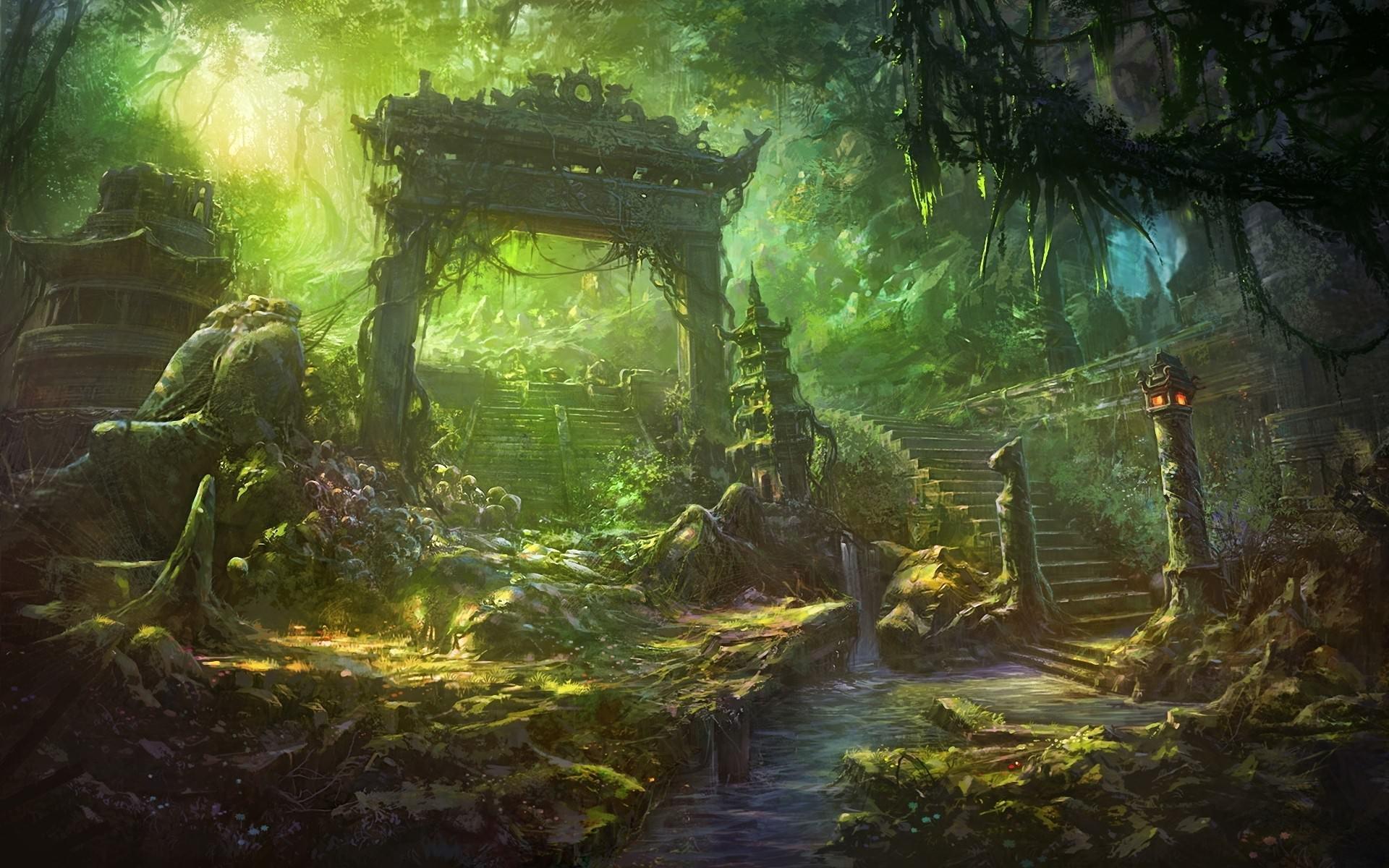 Anime Forest Wallpapers Top Free Anime Forest Backgrounds