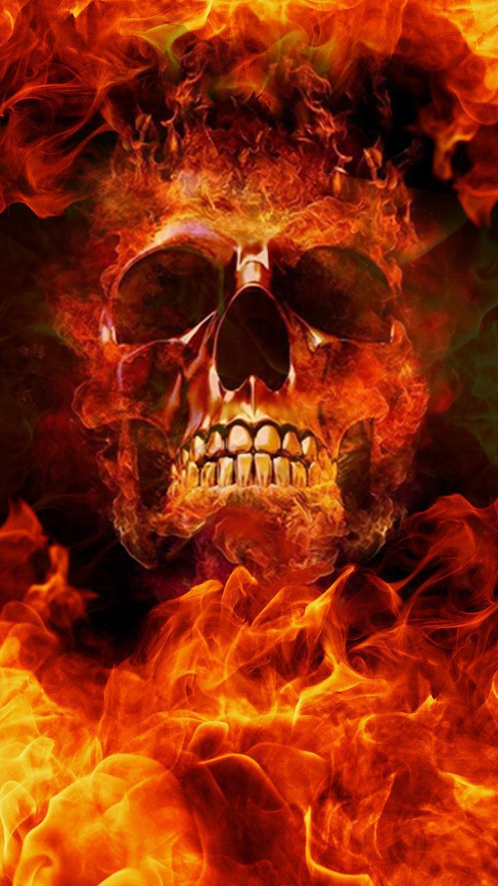 Red Flame Skull Wallpapers Top Free Red Flame Skull Backgrounds