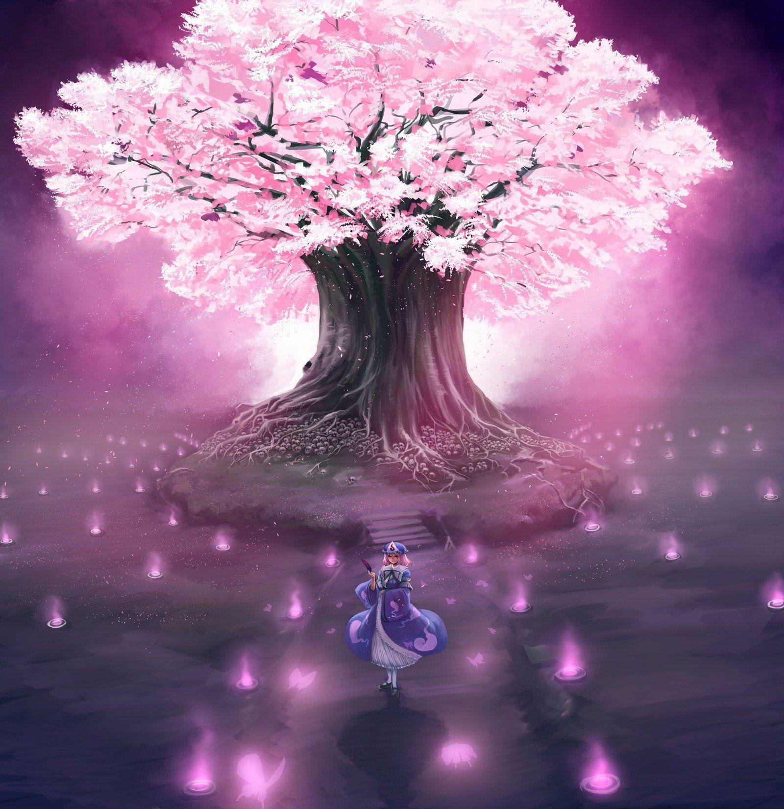Sakura Tree Anime Wallpapers Top Free Sakura Tree Anime Backgrounds WallpaperAccess