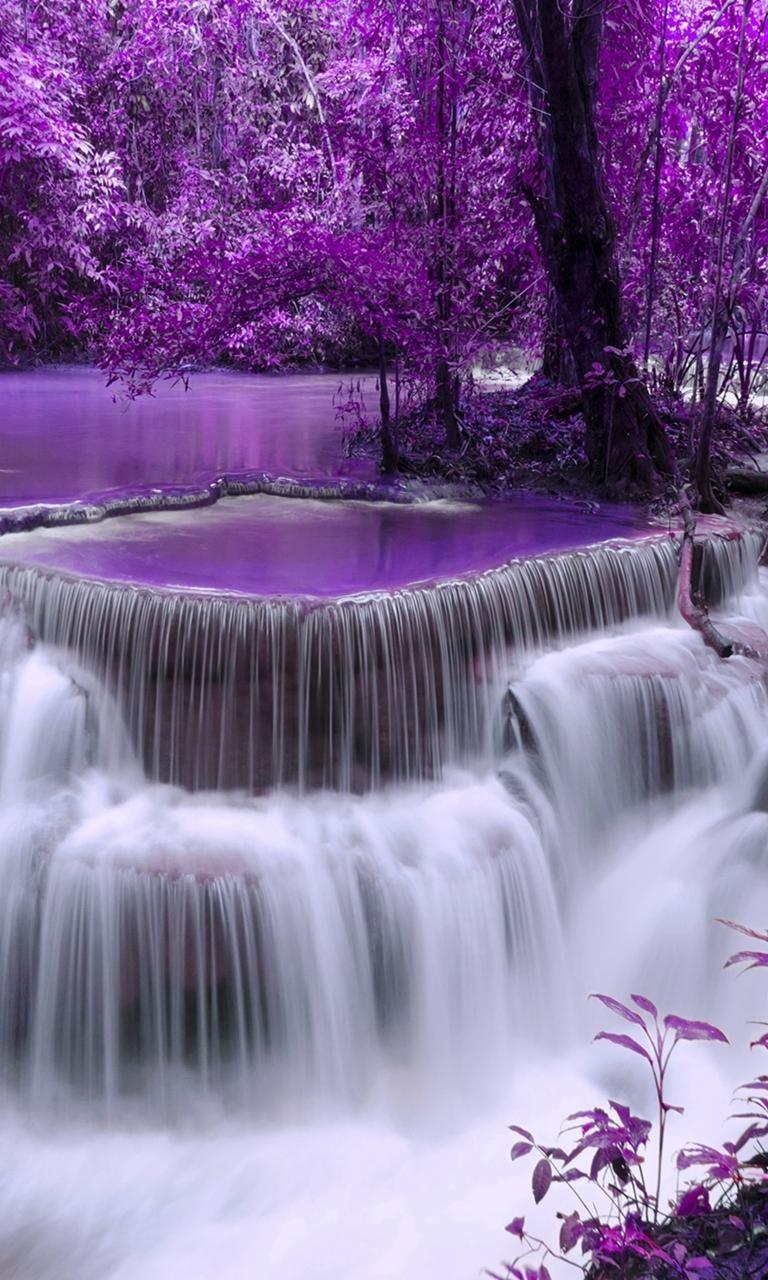 Purple Waterfall Wallpapers Top Free Purple Waterfall Backgrounds