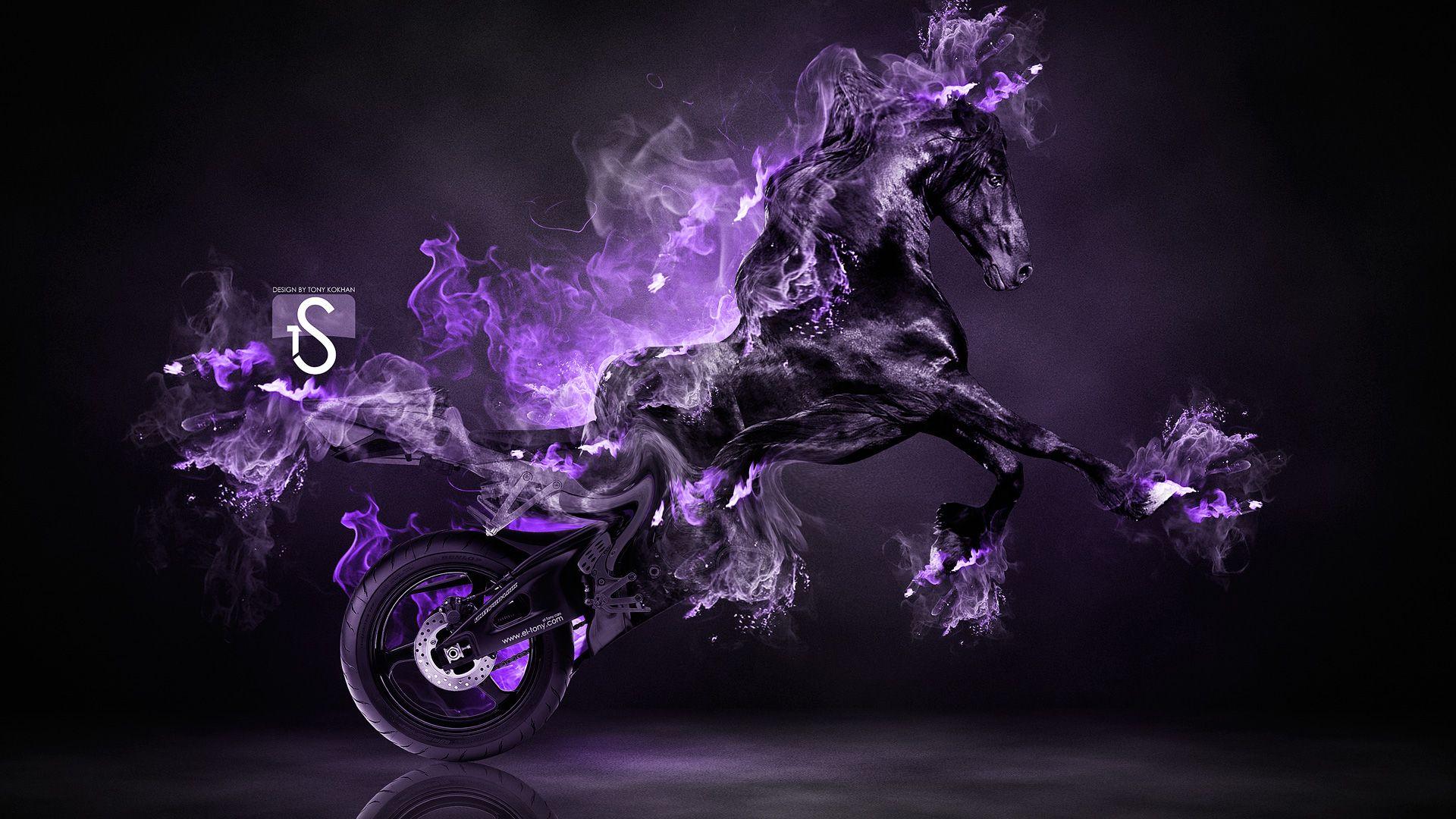 Neon Horses Wallpapers Top Free Neon Horses Backgrounds WallpaperAccess