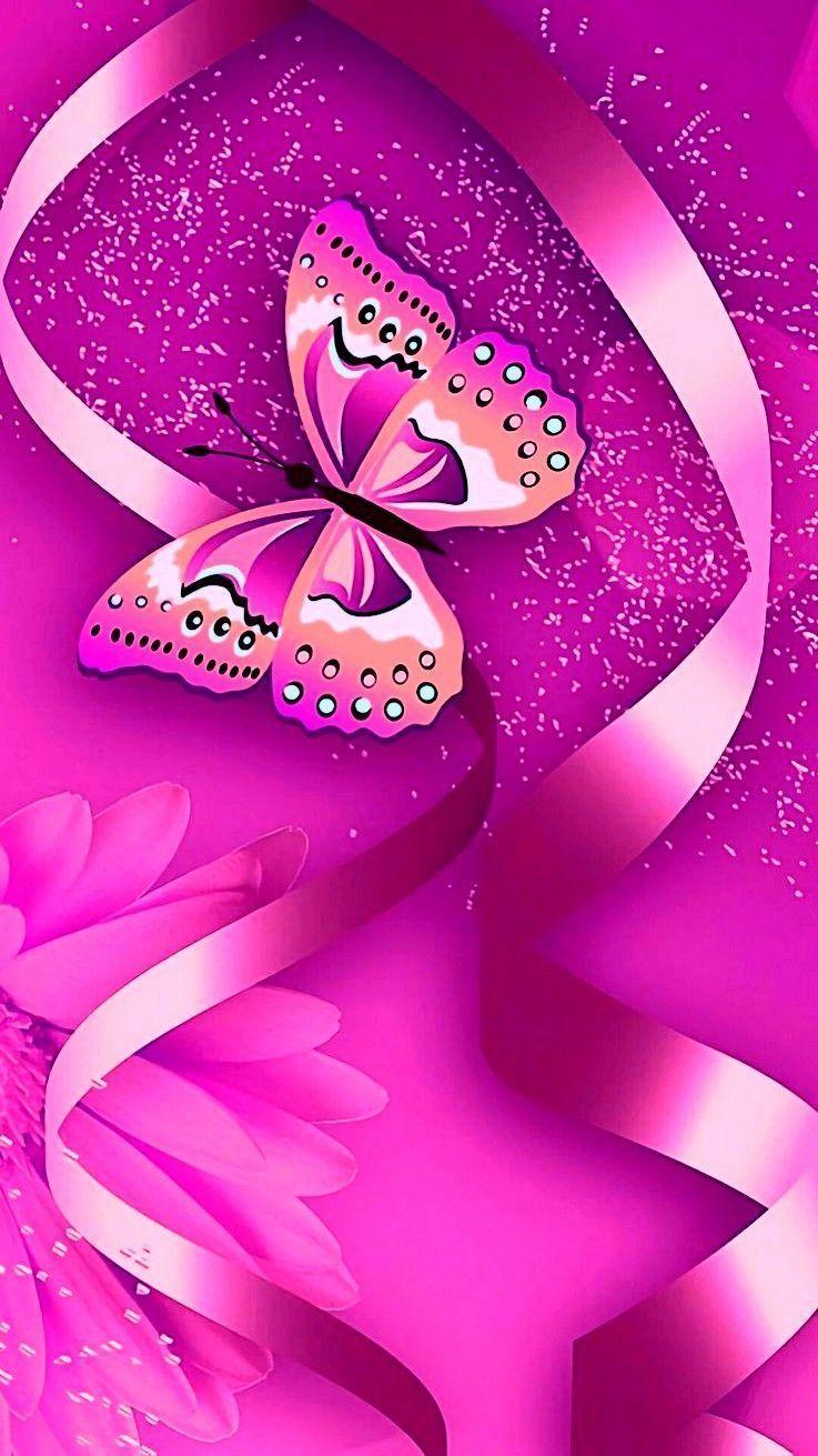 Cute Pink Butterfly Wallpapers Top Free Cute Pink Butterfly Backgrounds WallpaperAccess