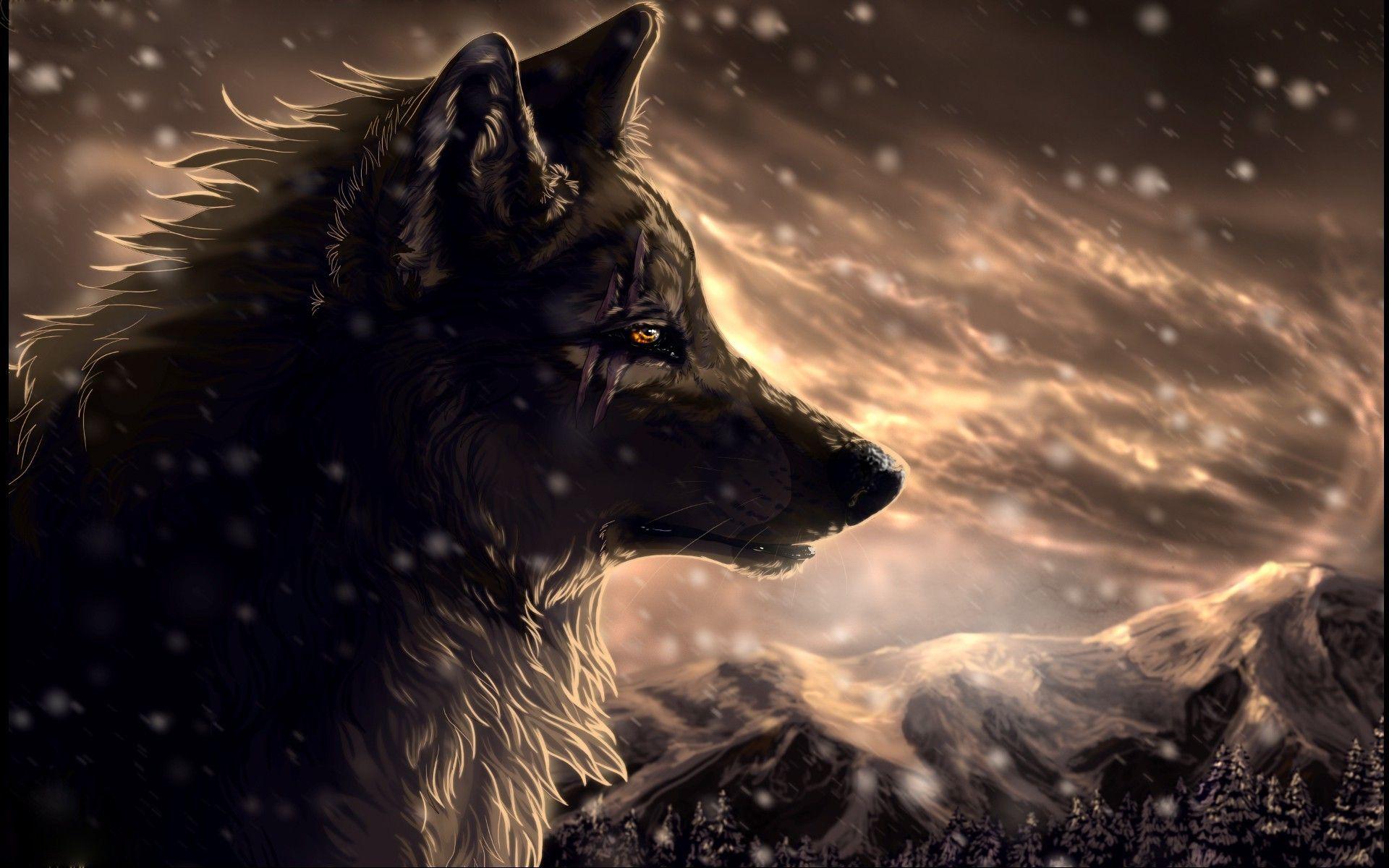 Anime Wolf Wallpapers Top Free Anime Wolf Backgrounds WallpaperAccess