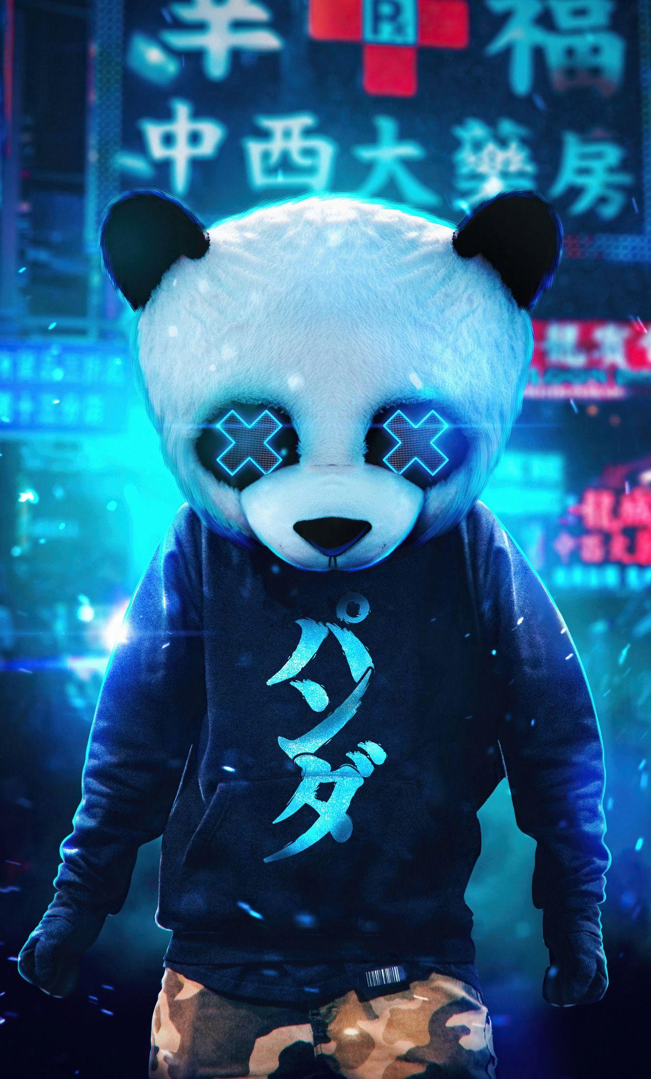 Blue Panda Wallpapers Top Free Blue Panda Backgrounds WallpaperAccess