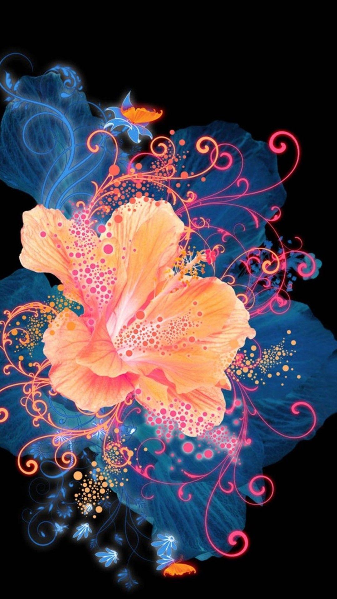 Neon Abstract Flower Wallpapers Top Free Neon Abstract Flower