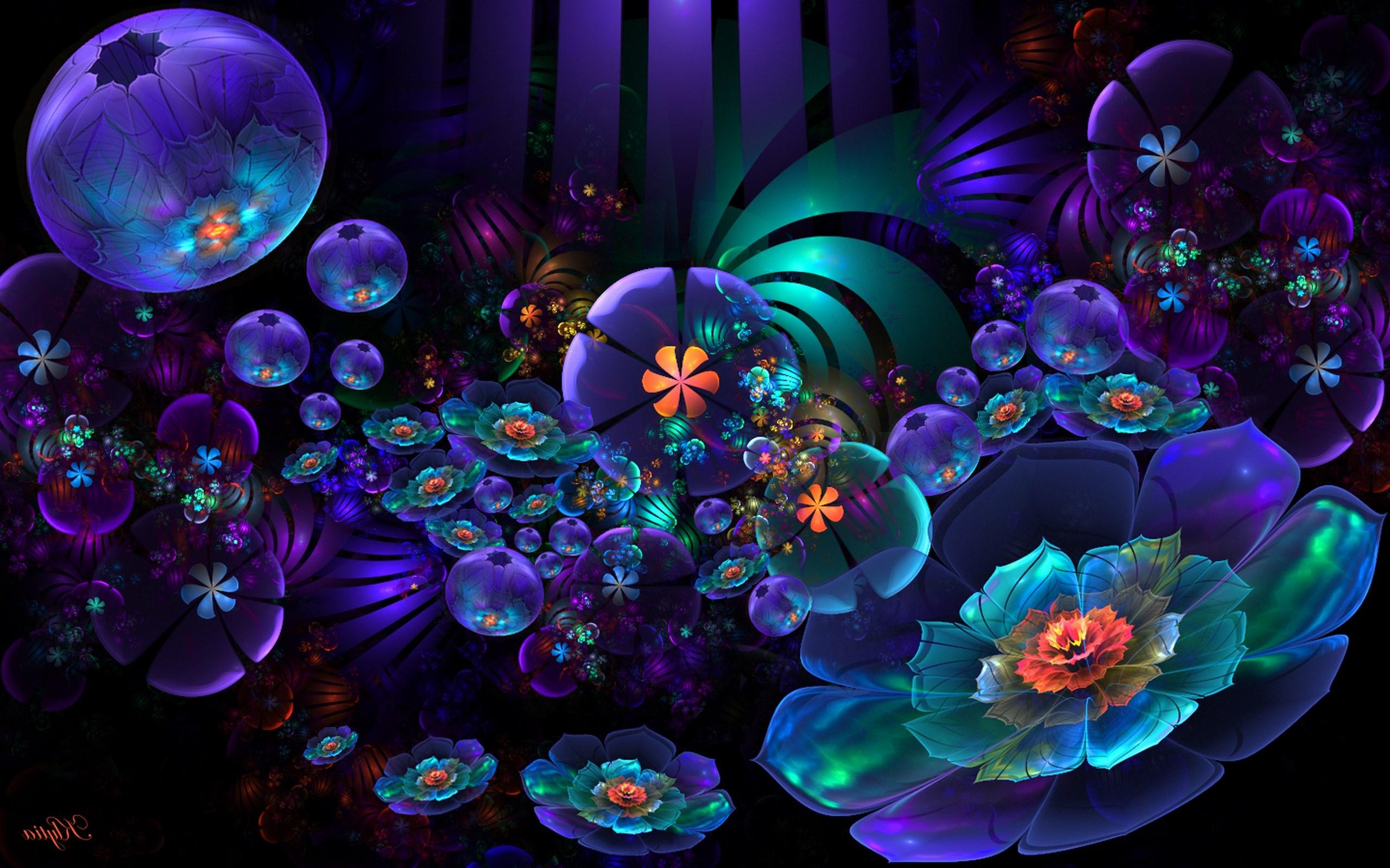 Neon Abstract Flower Wallpapers Top Free Neon Abstract Flower Backgrounds WallpaperAccess