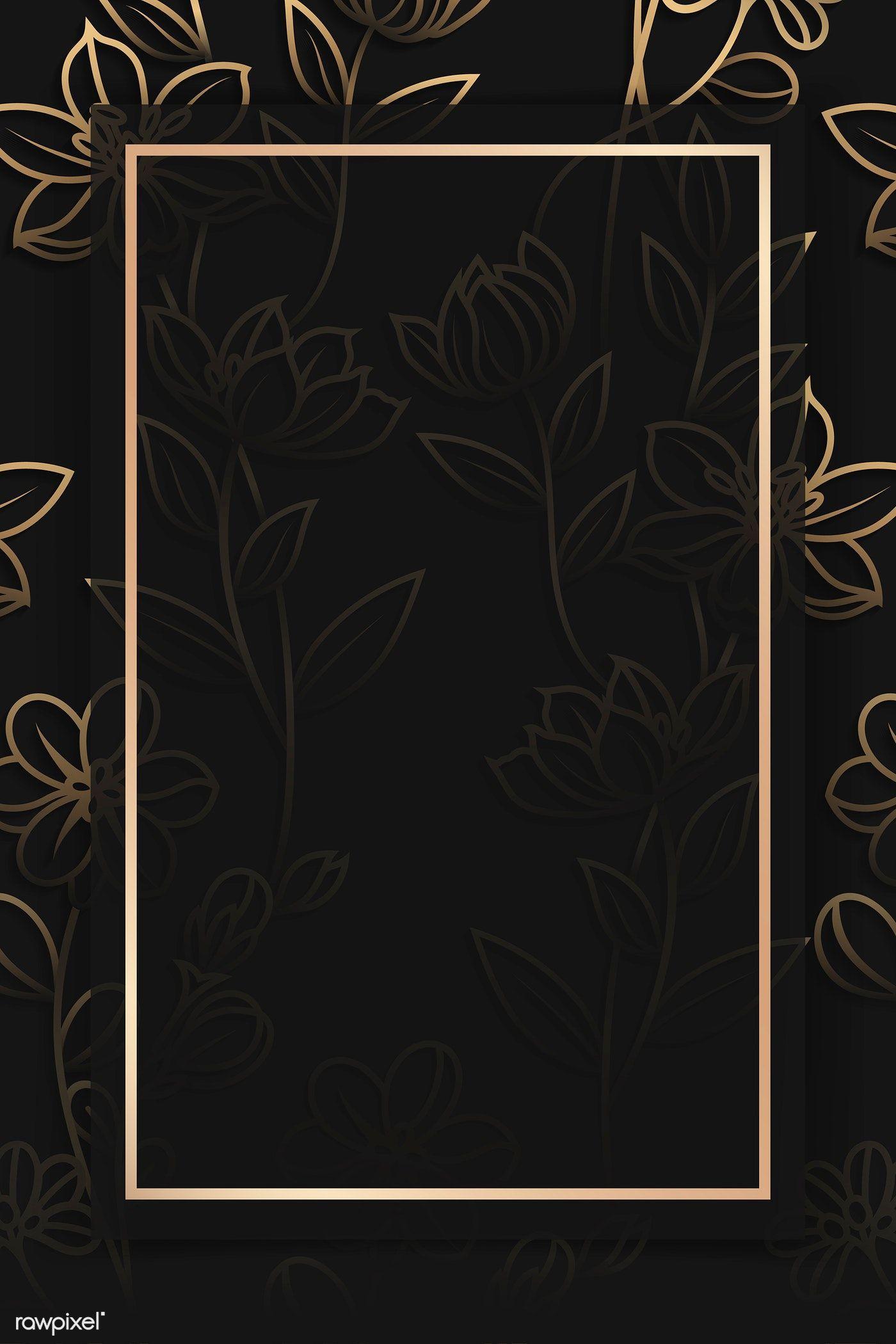 Black and Gold Flower Wallpapers Top Free Black and Gold Flower