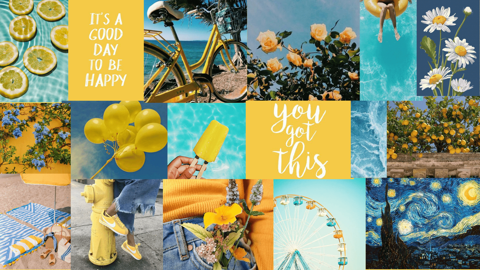 Yellow and Blue Aesthetic Desktop Wallpapers Top Free Yellow and Blue