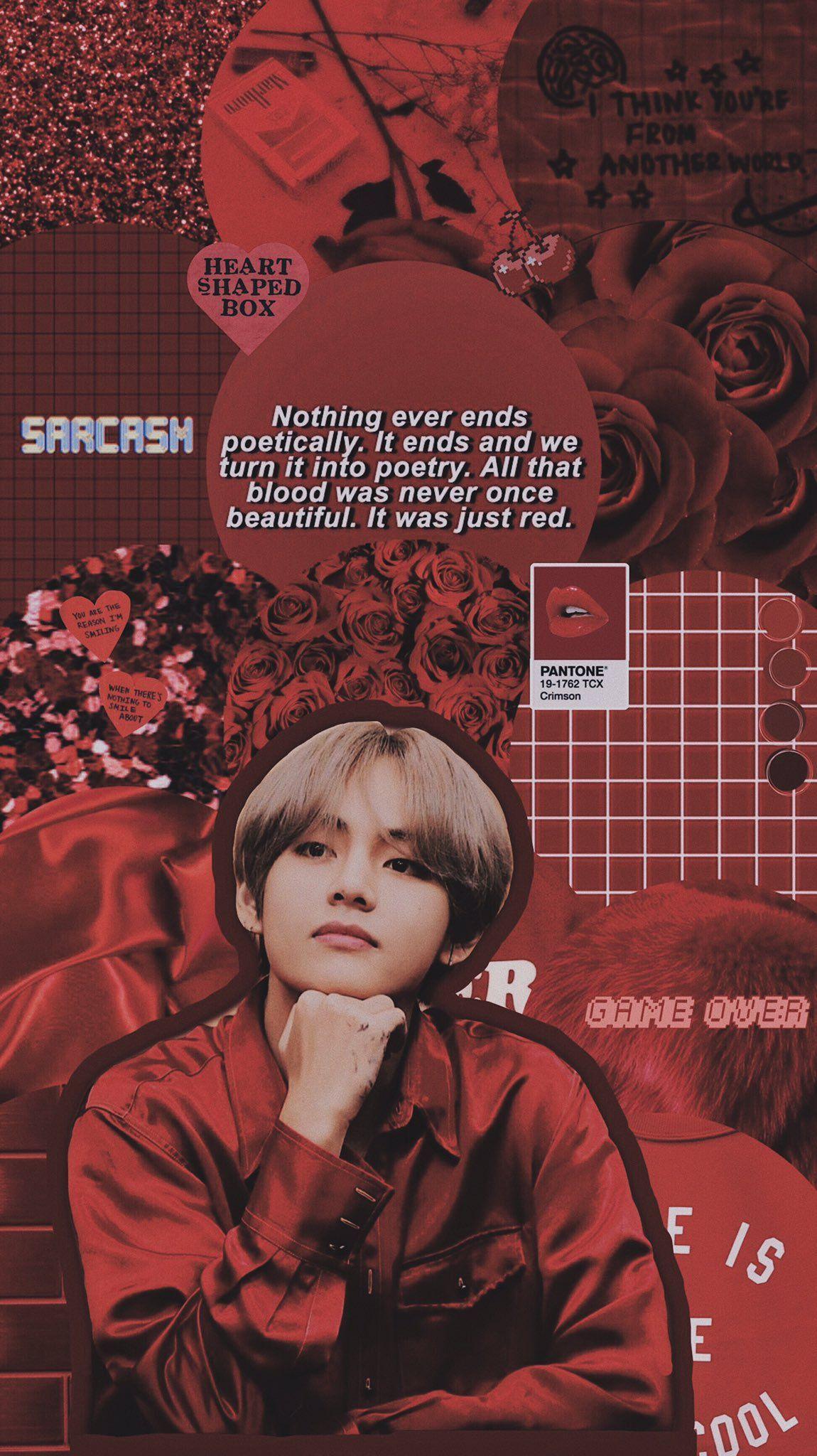 Red Aesthetic BTS Wallpapers Top Free Red Aesthetic BTS Backgrounds