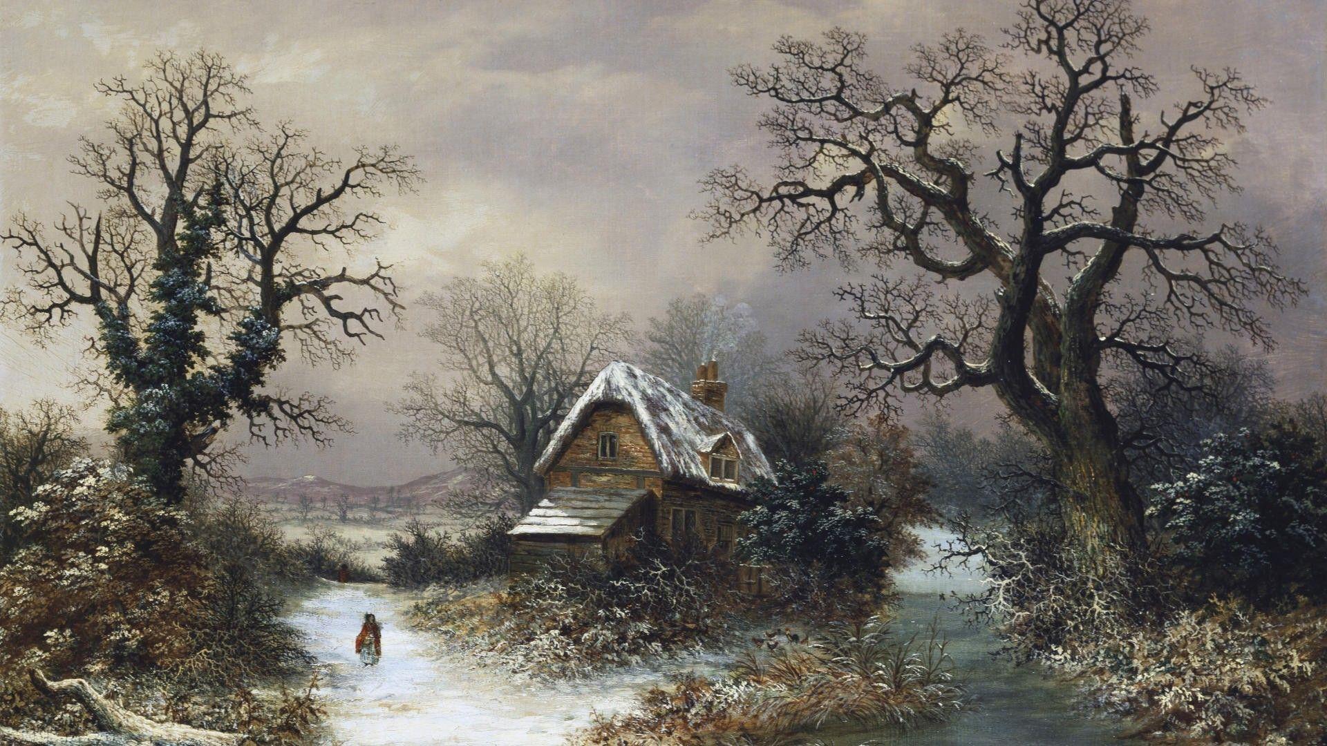 Winter Painting Wallpapers Top Free Winter Painting Backgrounds