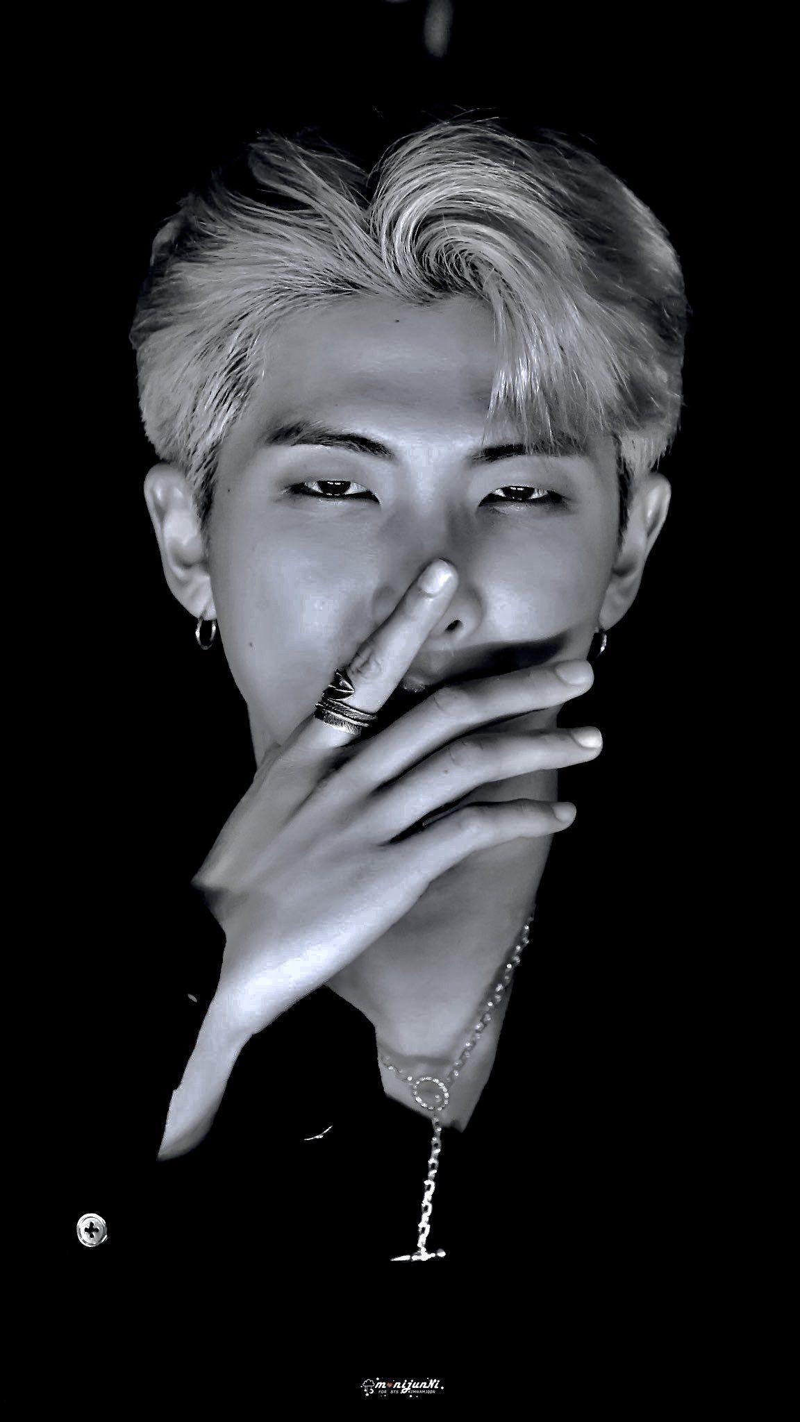 BTS RM Black and White Wallpapers Top Free BTS RM Black and White