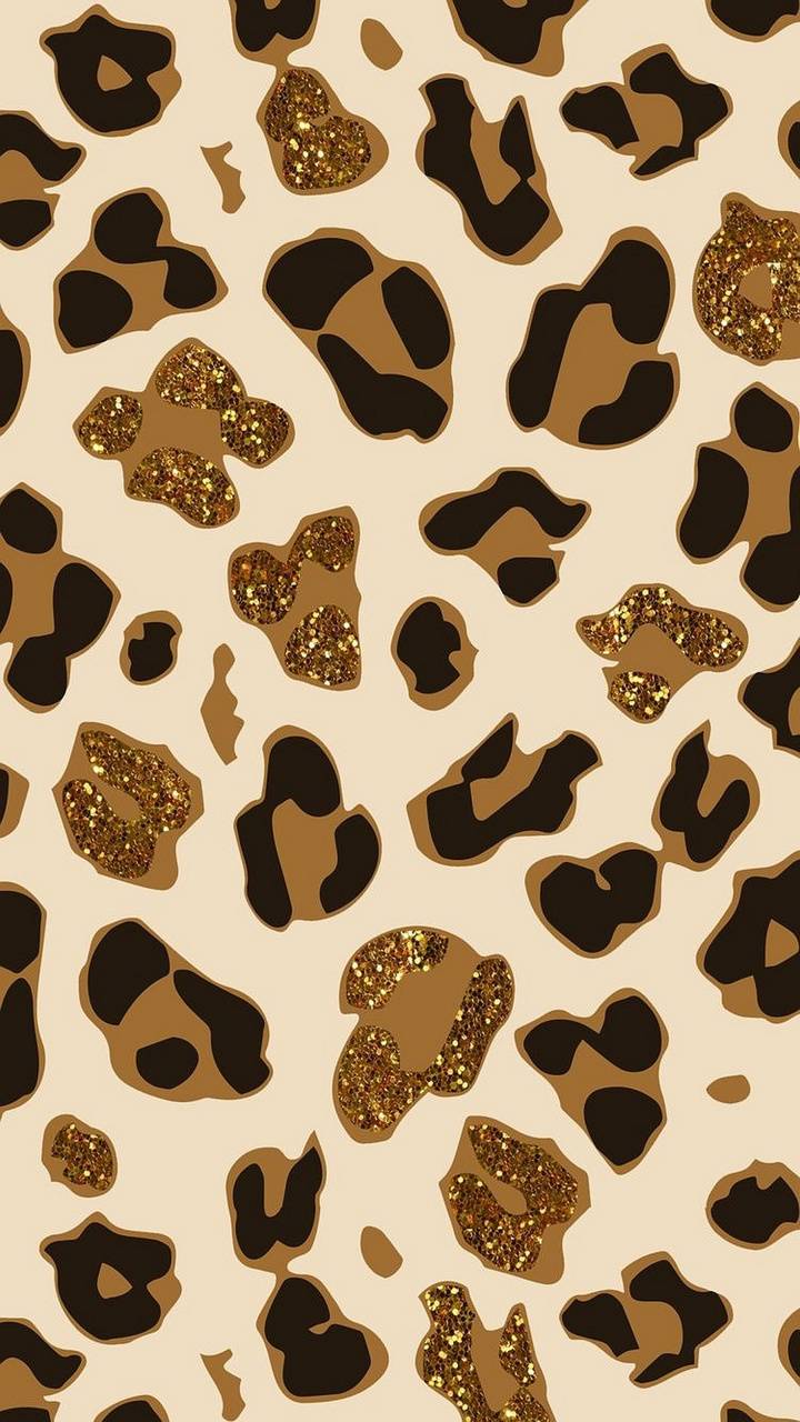 Pink Glitter Cheetah Print Wallpaper