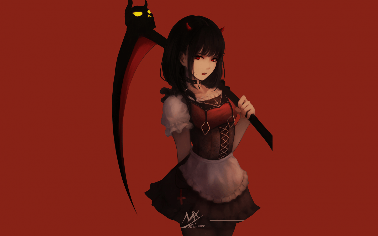 Black and Red Anime Girl Wallpapers Top Free Black and Red Anime Girl