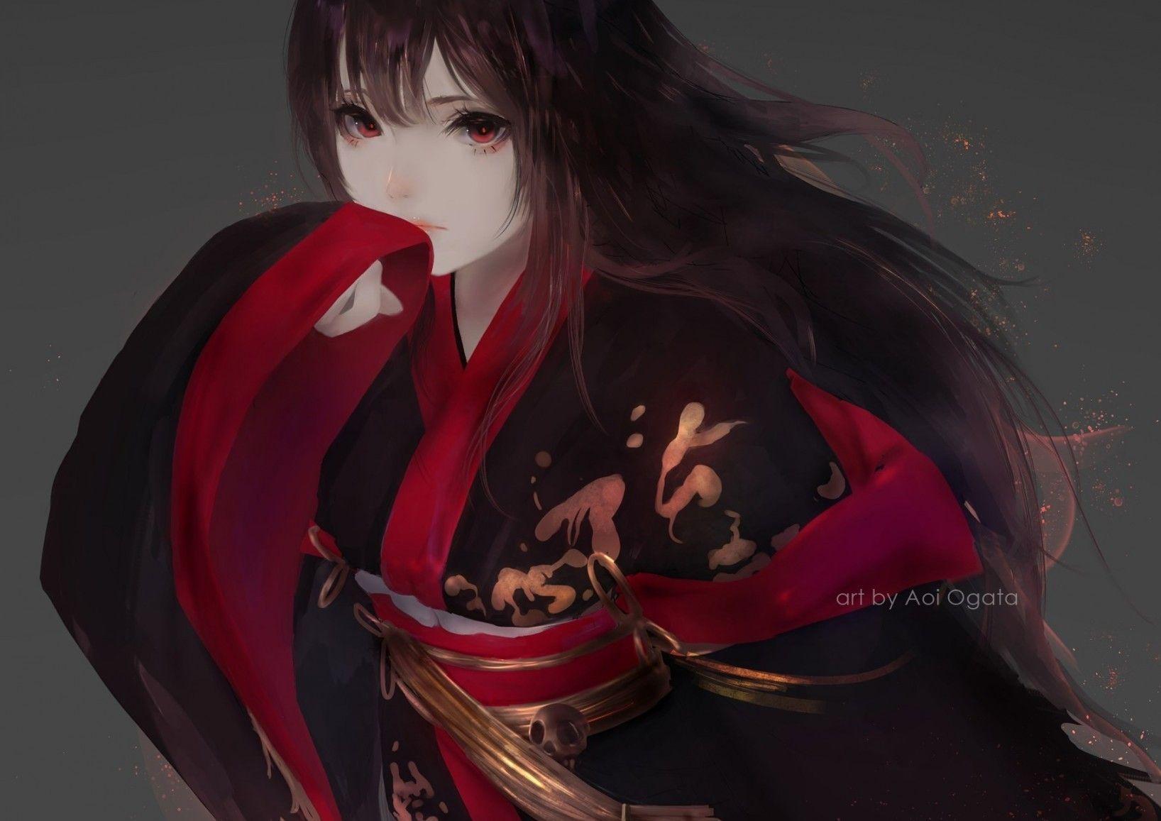 Black and Red Anime Girl Wallpapers Top Free Black and Red Anime Girl