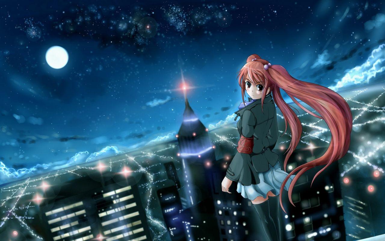 Blue Anime City Wallpapers Top Free Blue Anime City Backgrounds