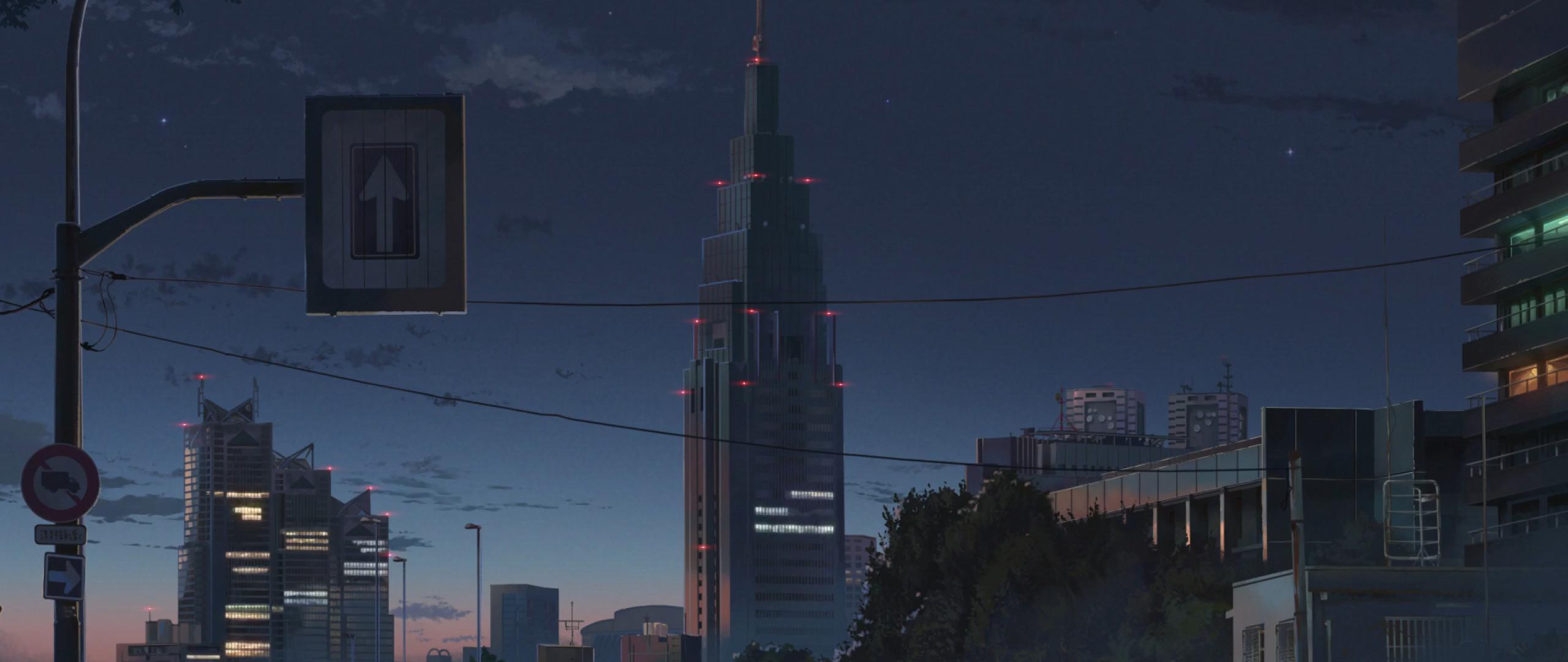 Blue Anime City Wallpapers Top Free Blue Anime City Backgrounds WallpaperAccess