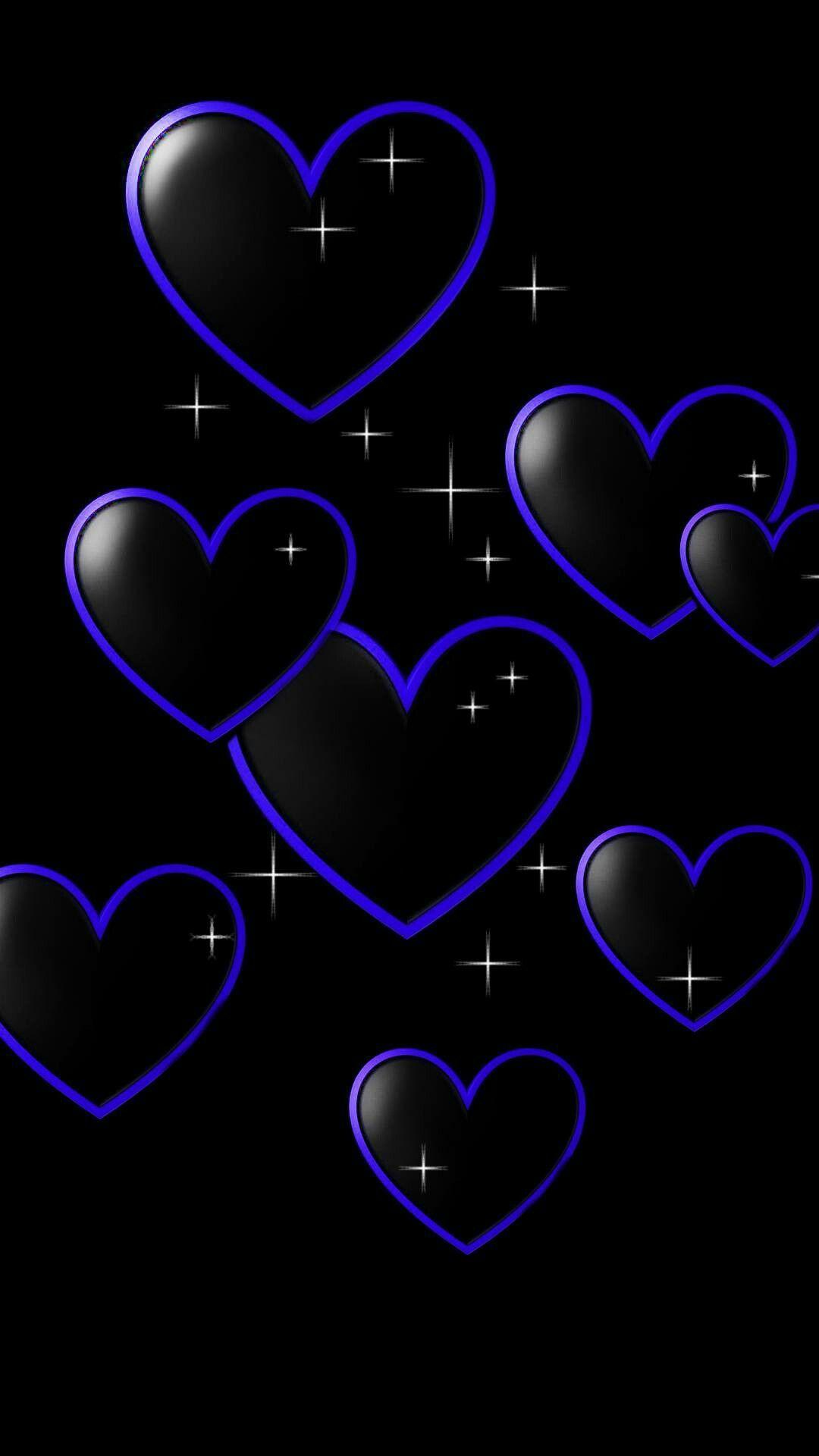 Black and Blue Hearts Wallpapers Top Free Black and Blue Hearts Backgrounds WallpaperAccess