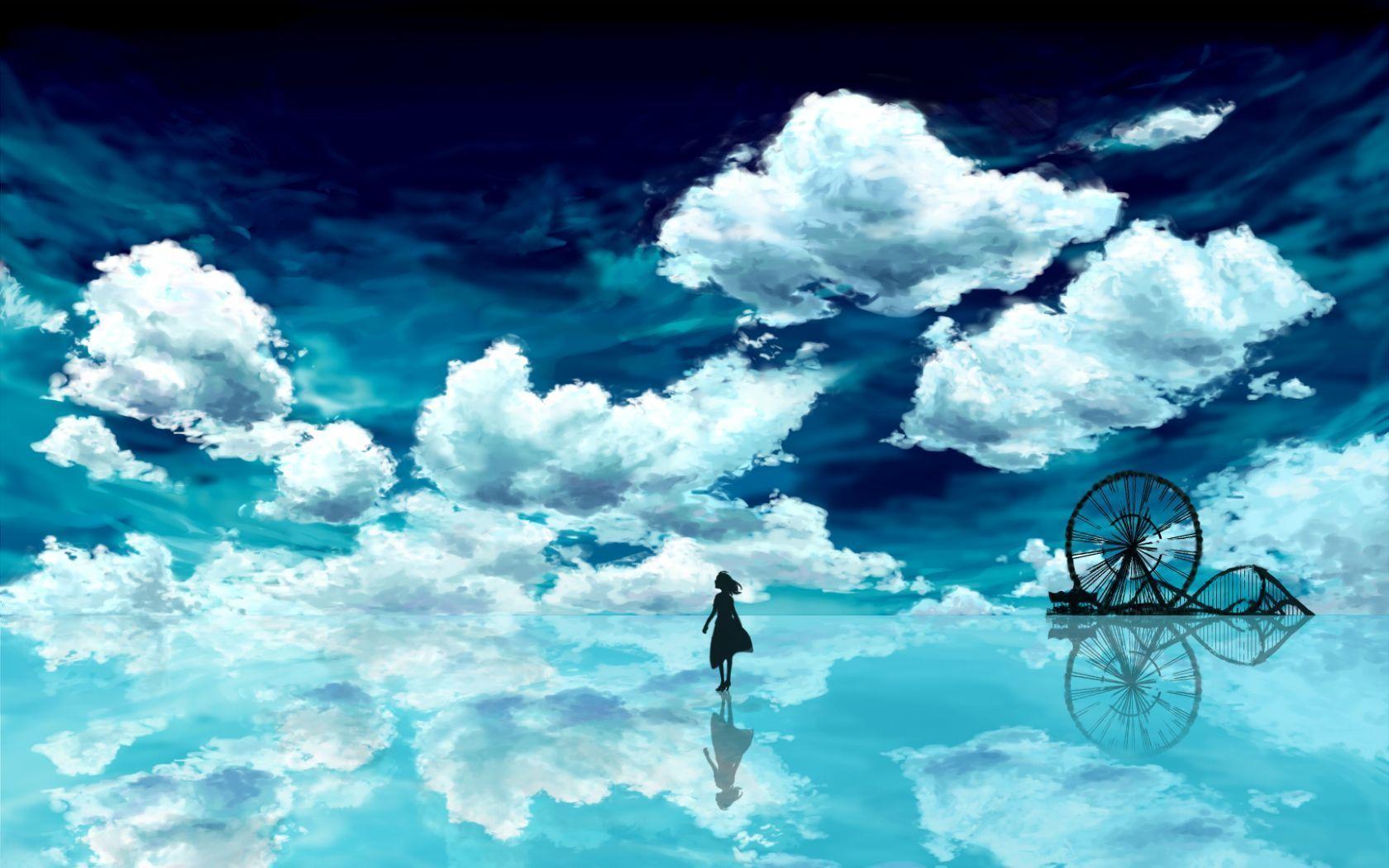Light Blue Anime Wallpapers Top Free Light Blue Anime Backgrounds WallpaperAccess