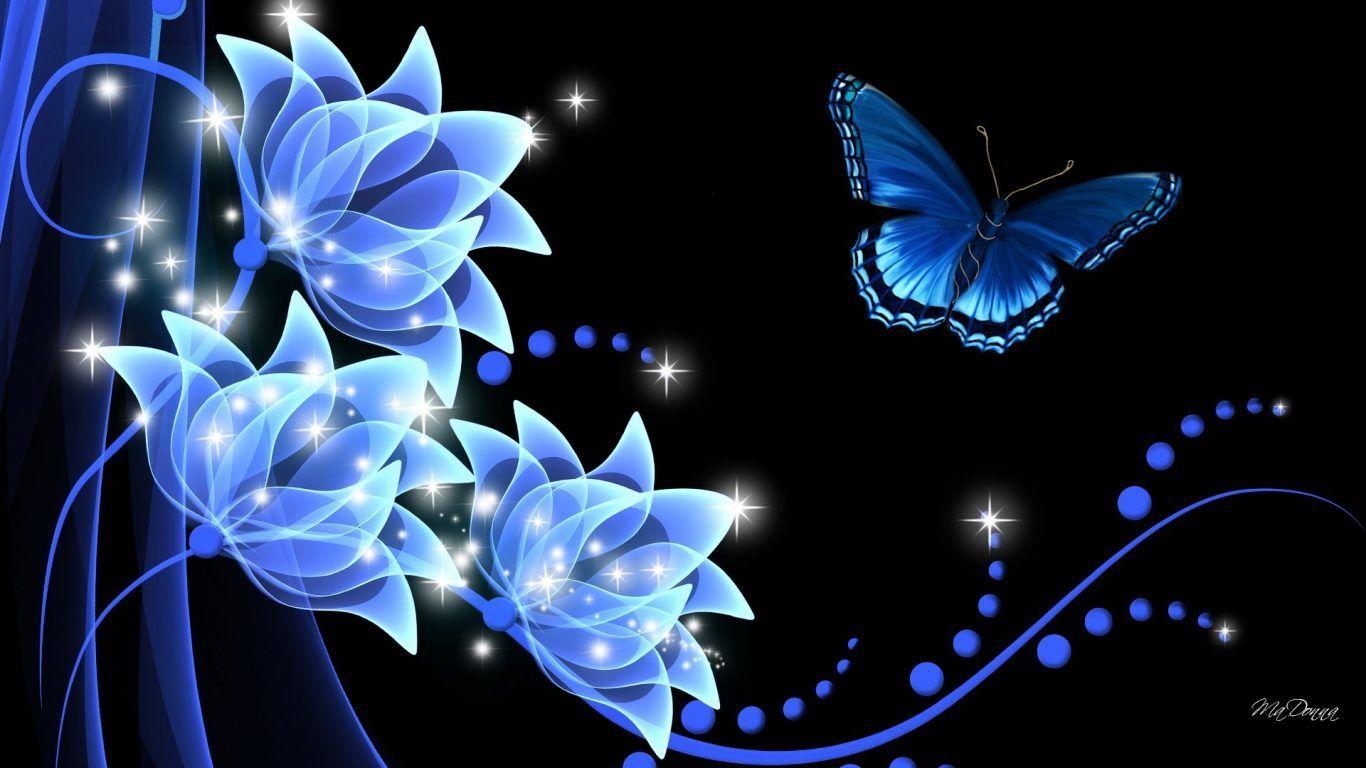 Blue Flower and Butterfly Wallpapers Top Free Blue Flower and