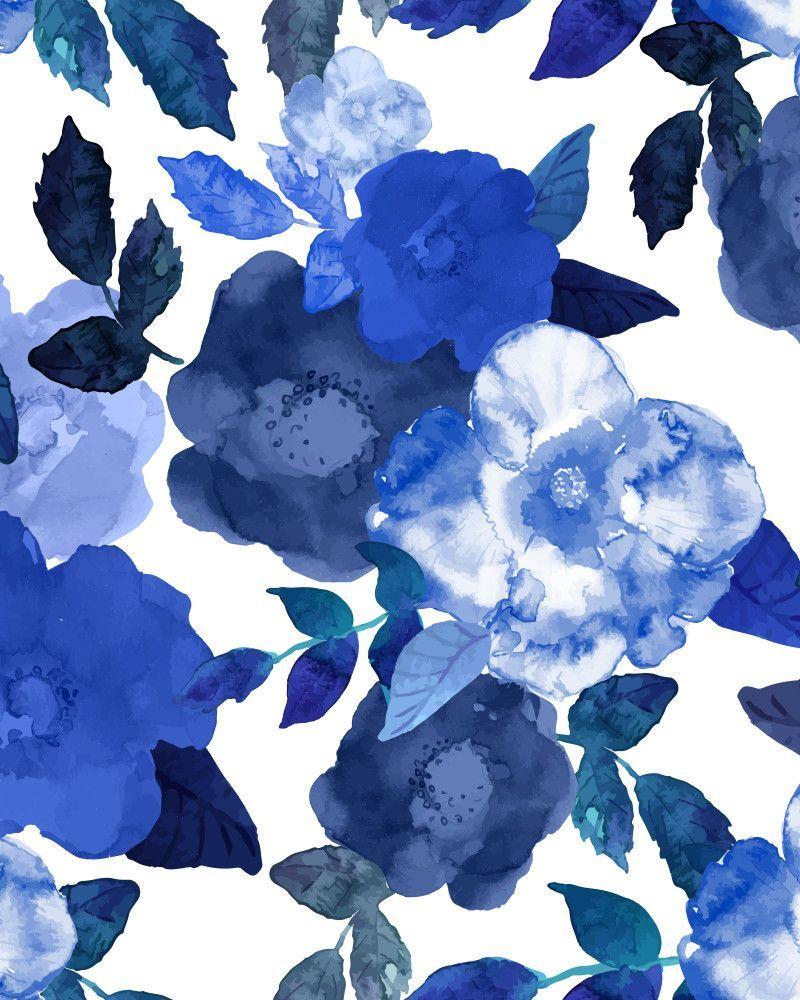 Blue Watercolor Flowers Wallpapers Top Free Blue Watercolor Flowers