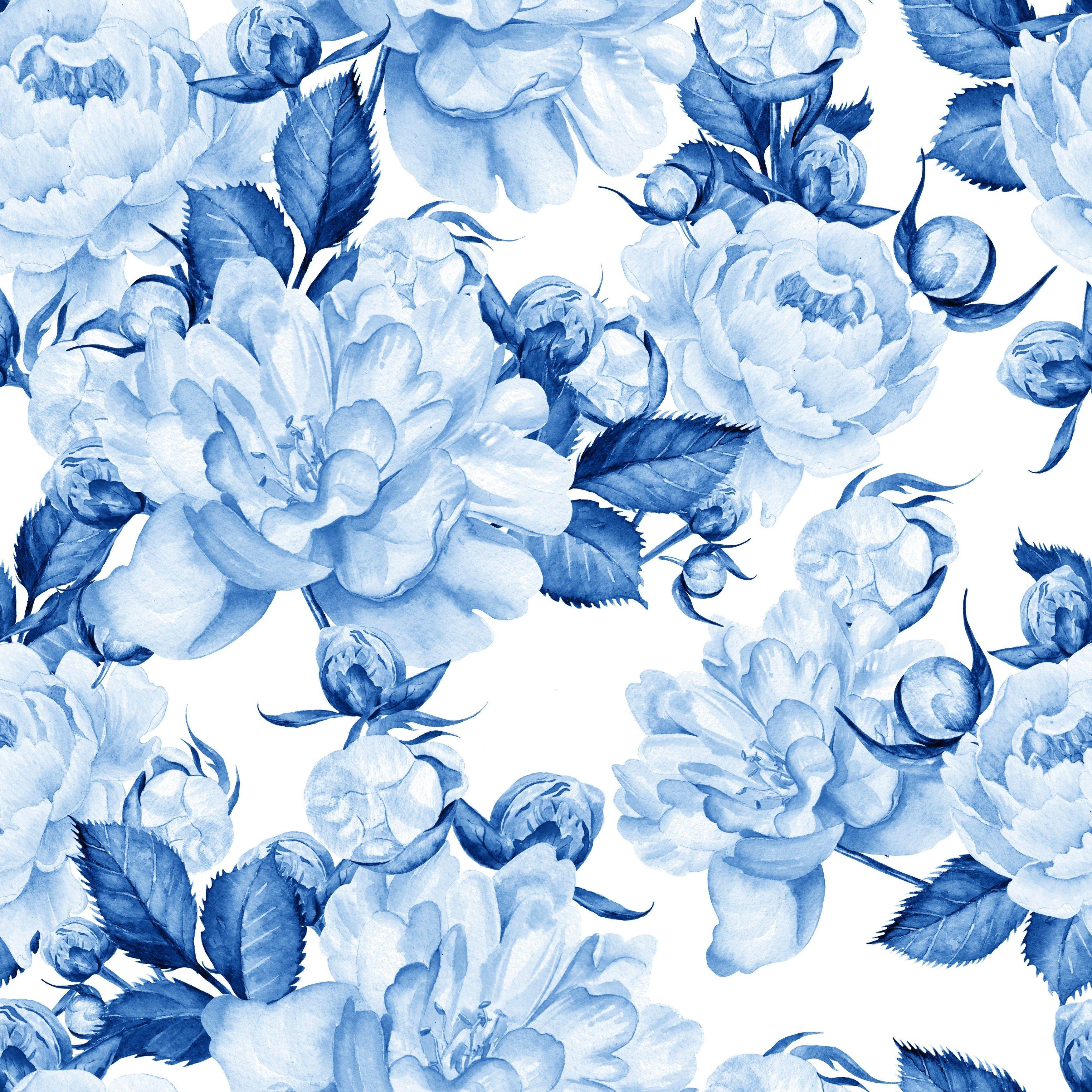 Blue Watercolor Flowers Wallpapers Top Free Blue Watercolor Flowers