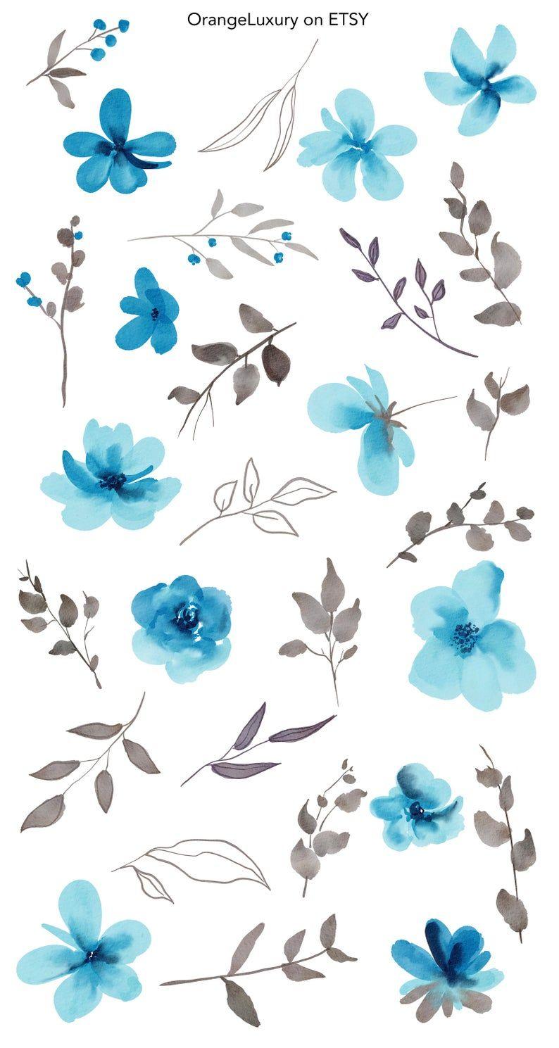 Blue Watercolor Flowers Wallpapers Top Free Blue Watercolor Flowers