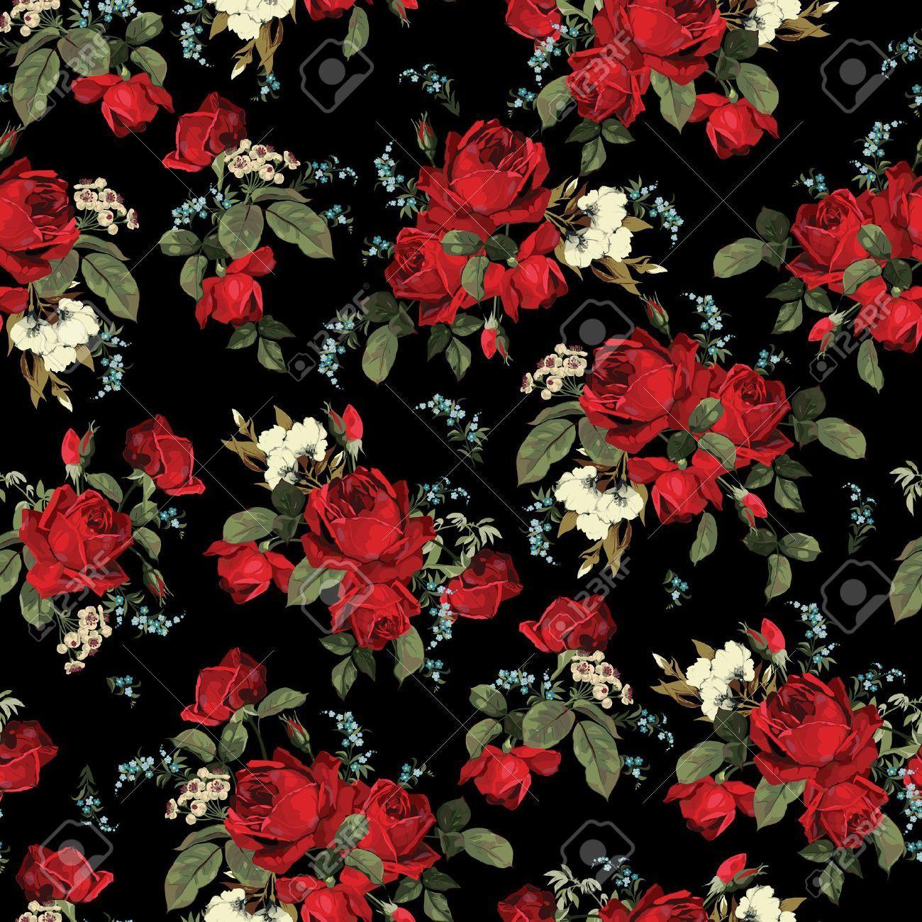 Red and Black Floral Wallpapers Top Free Red and Black Floral