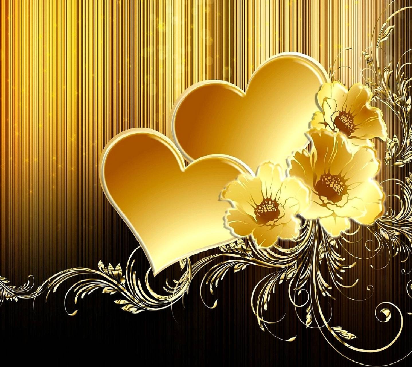 Golden Heart Wallpapers Top Free Golden Heart Backgrounds
