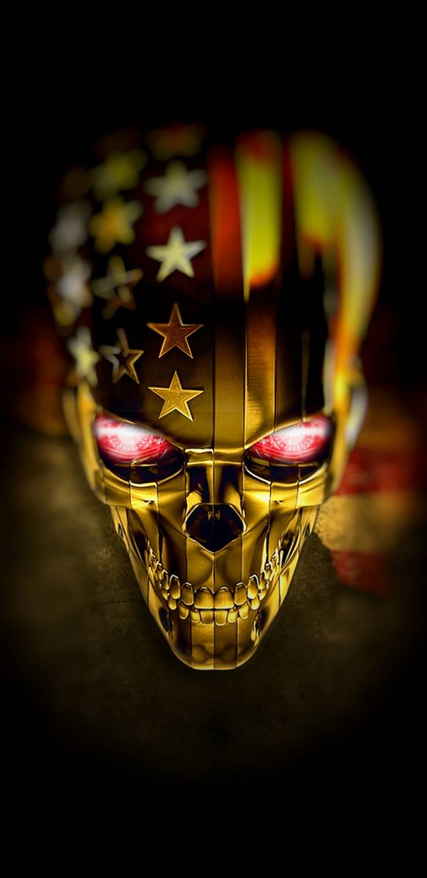 Golden Skull Wallpapers Top Free Golden Skull Backgrounds WallpaperAccess