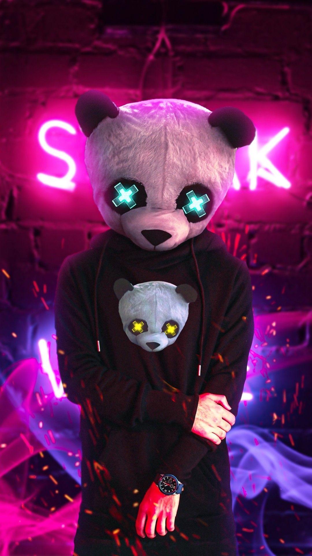 Neon Panda Wallpapers Top Free Neon Panda Backgrounds WallpaperAccess