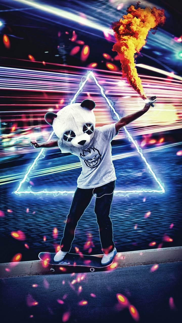Neon Panda Wallpapers Top Free Neon Panda Backgrounds WallpaperAccess