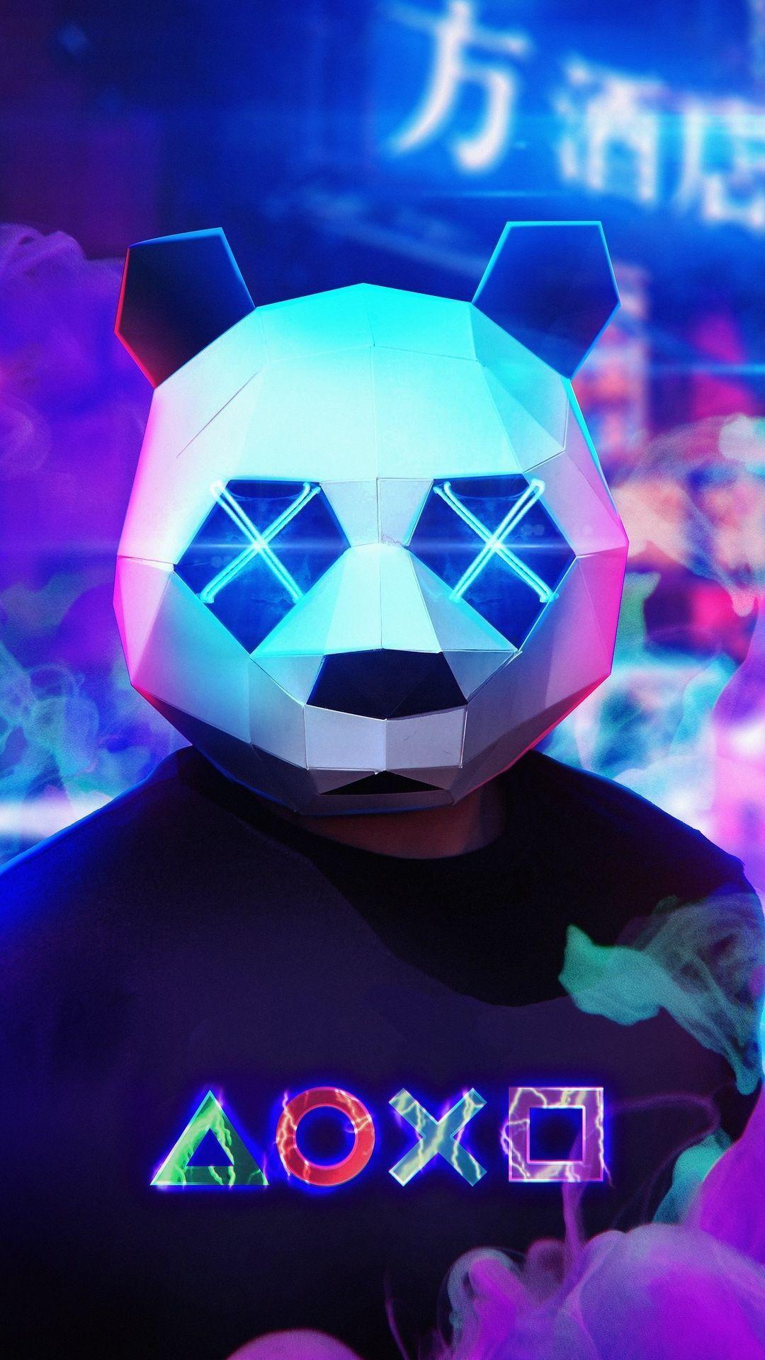 Neon Panda Wallpapers Top Free Neon Panda Backgrounds WallpaperAccess