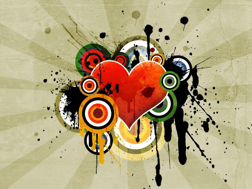 Heart Art Wallpapers Top Free Heart Art Backgrounds WallpaperAccess