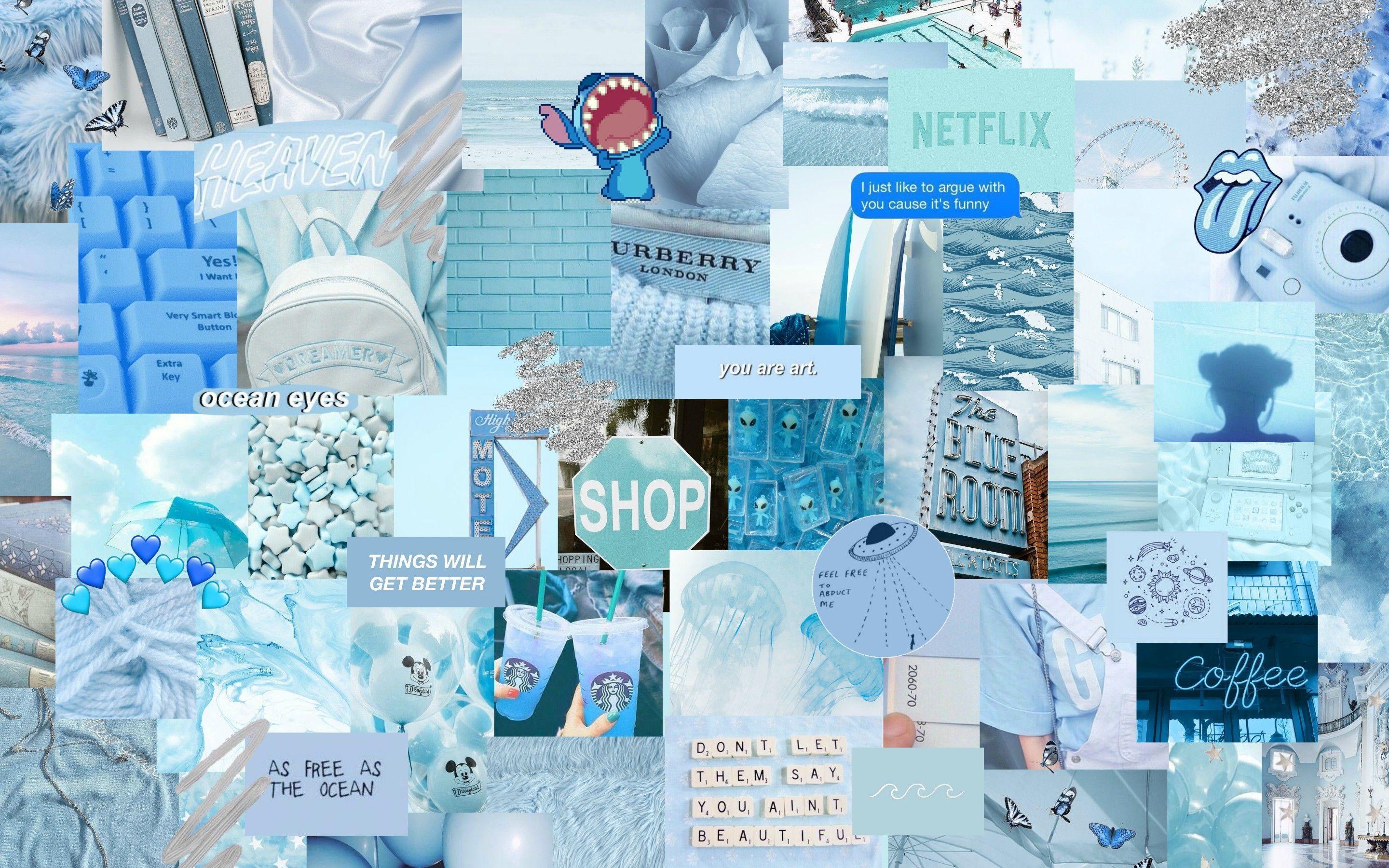 The Best 23 Neon Blue Collage Wallpaper projectquoteq