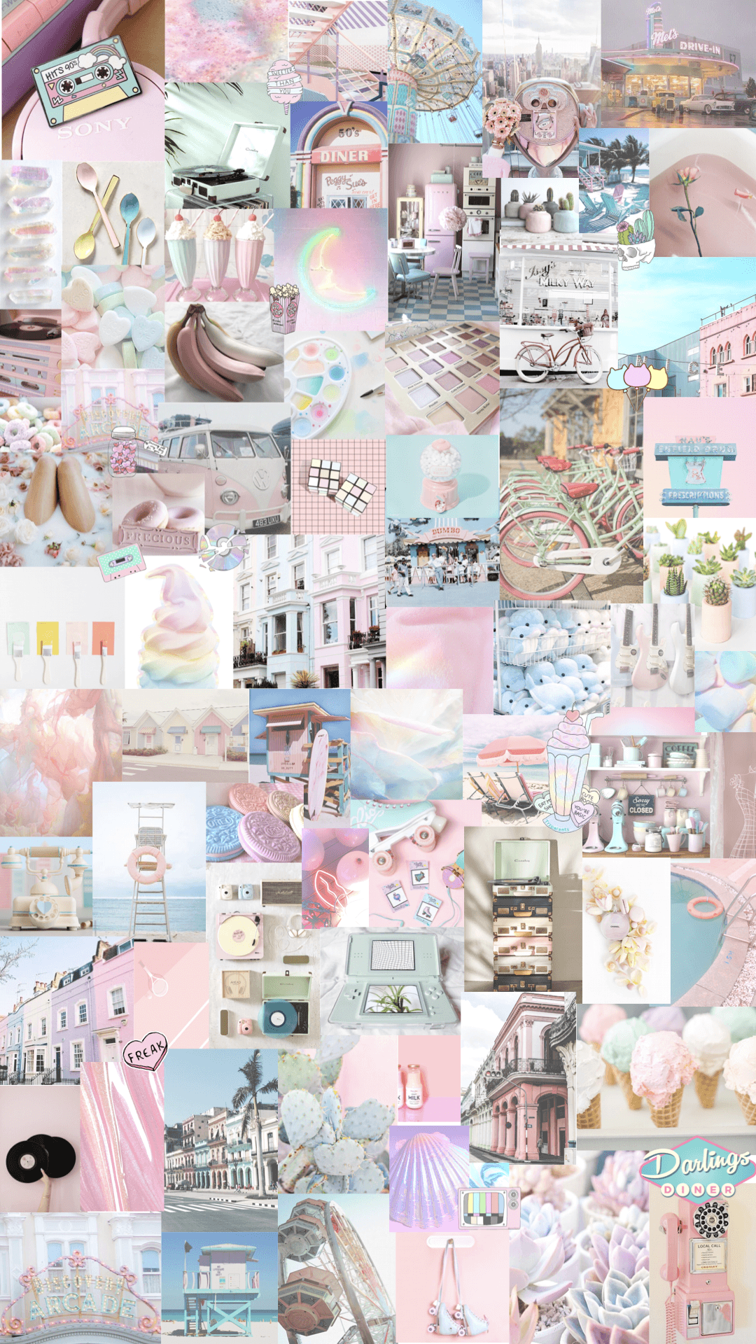Pink Anime Aesthetic Collage Wallpaper Laptop