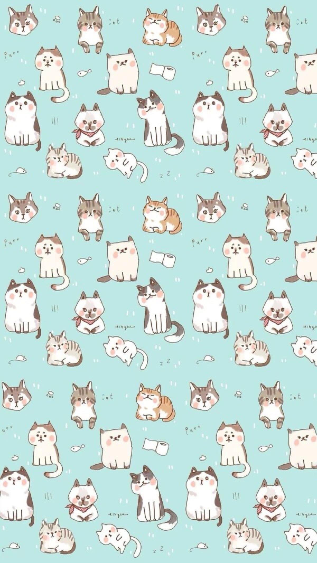 Kawaii Cat Wallpapers Top Free Kawaii Cat Backgrounds WallpaperAccess