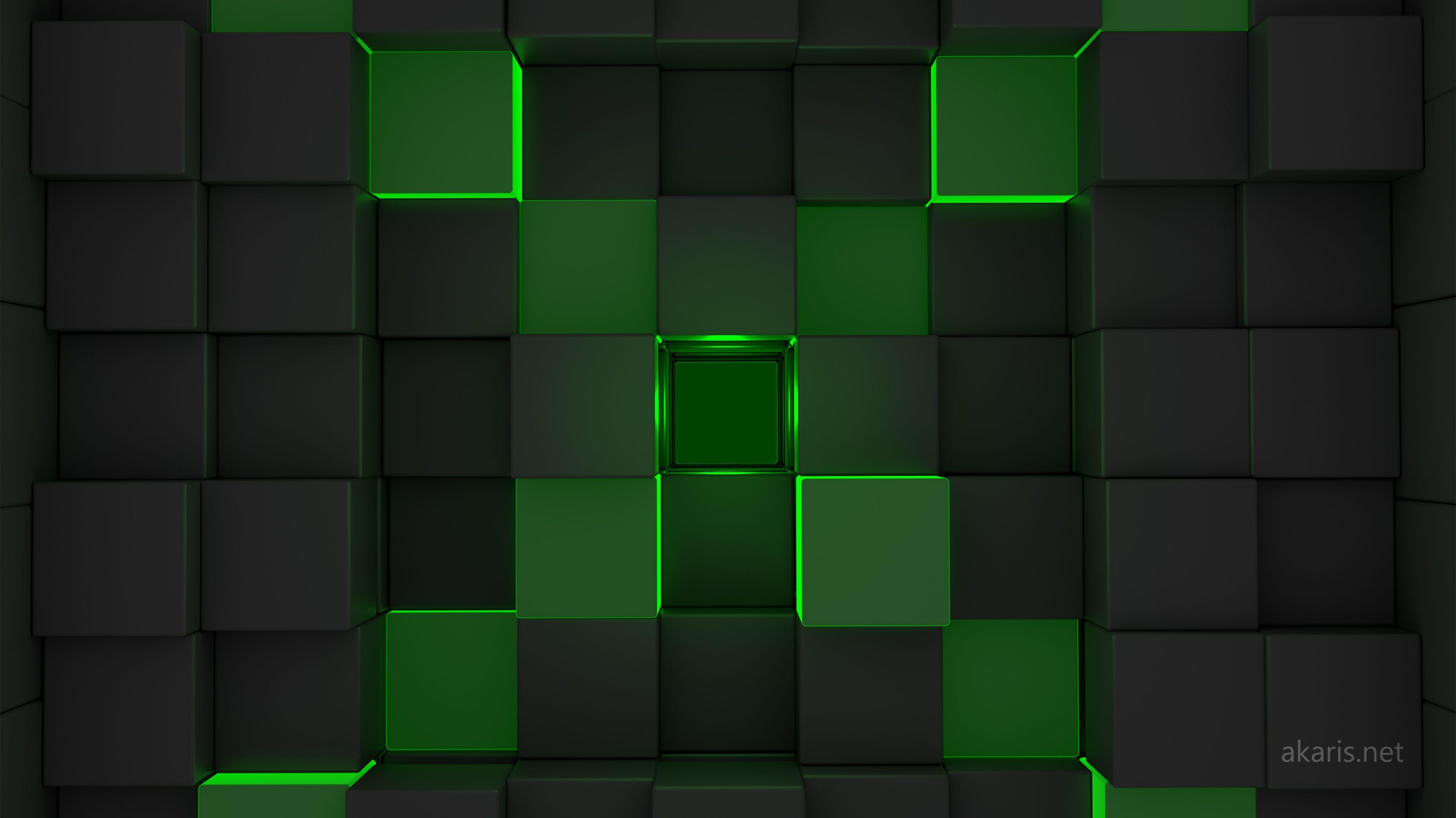 Green Cubes Wallpapers Top Free Green Cubes Backgrounds WallpaperAccess