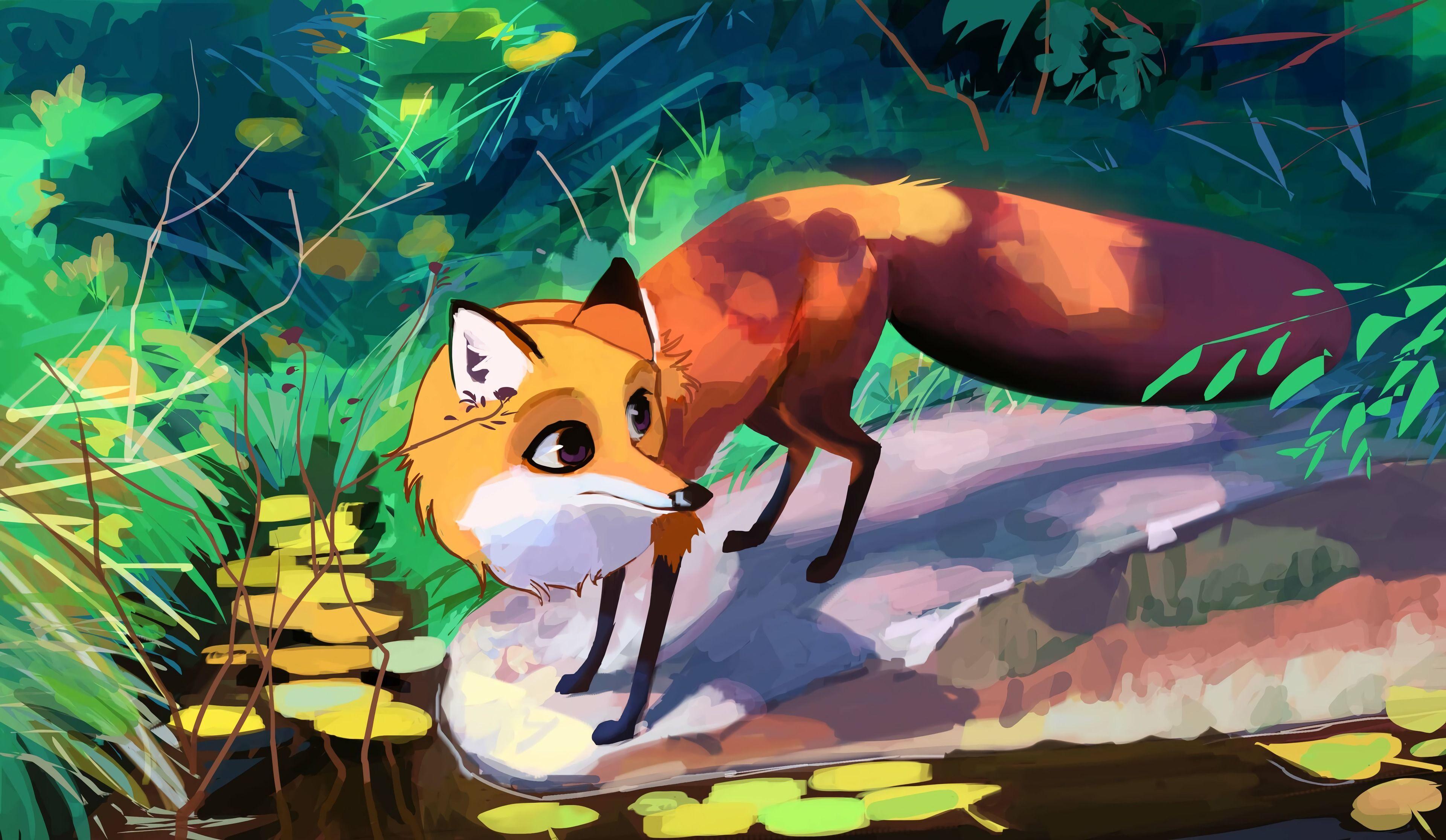 Cute Fox Art Wallpapers Top Free Cute Fox Art Backgrounds