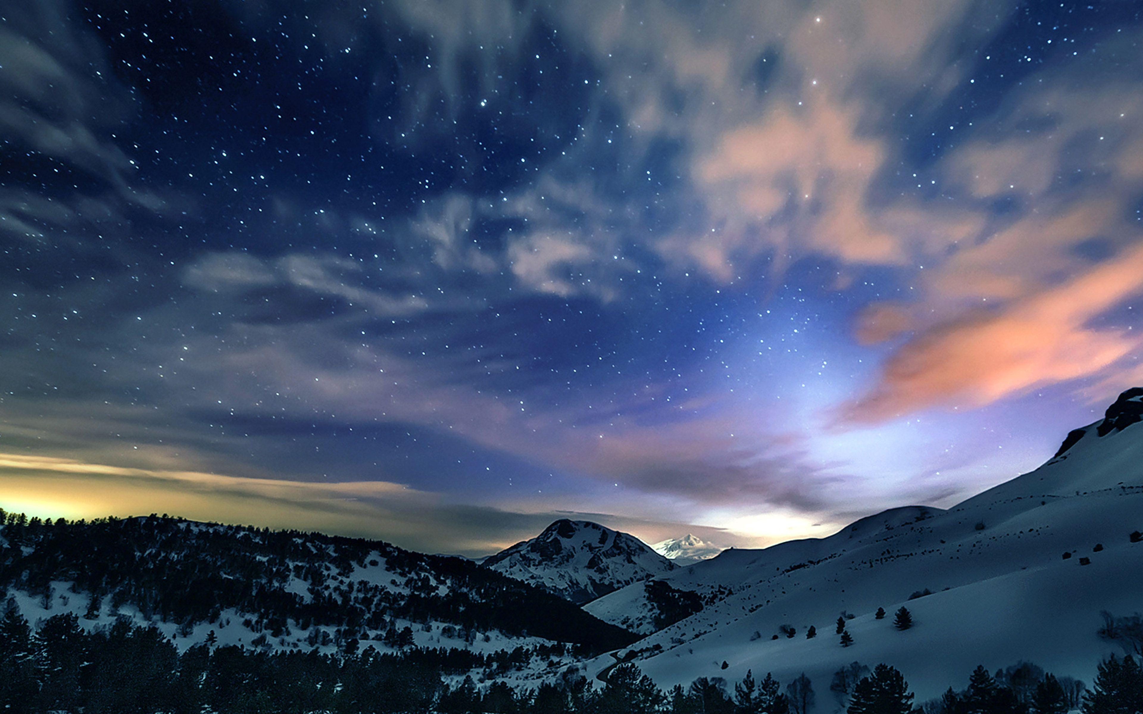 Winter Night Sky HD Wallpapers Top Free Winter Night Sky HD