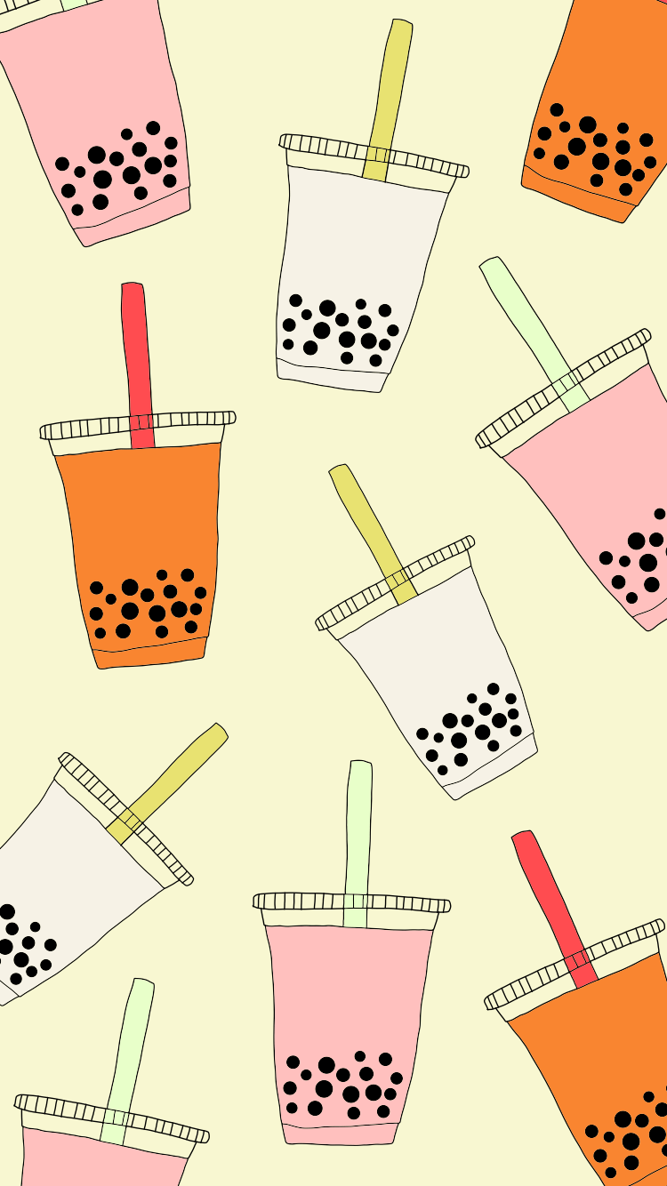 Boba Tea Phone Wallpaper