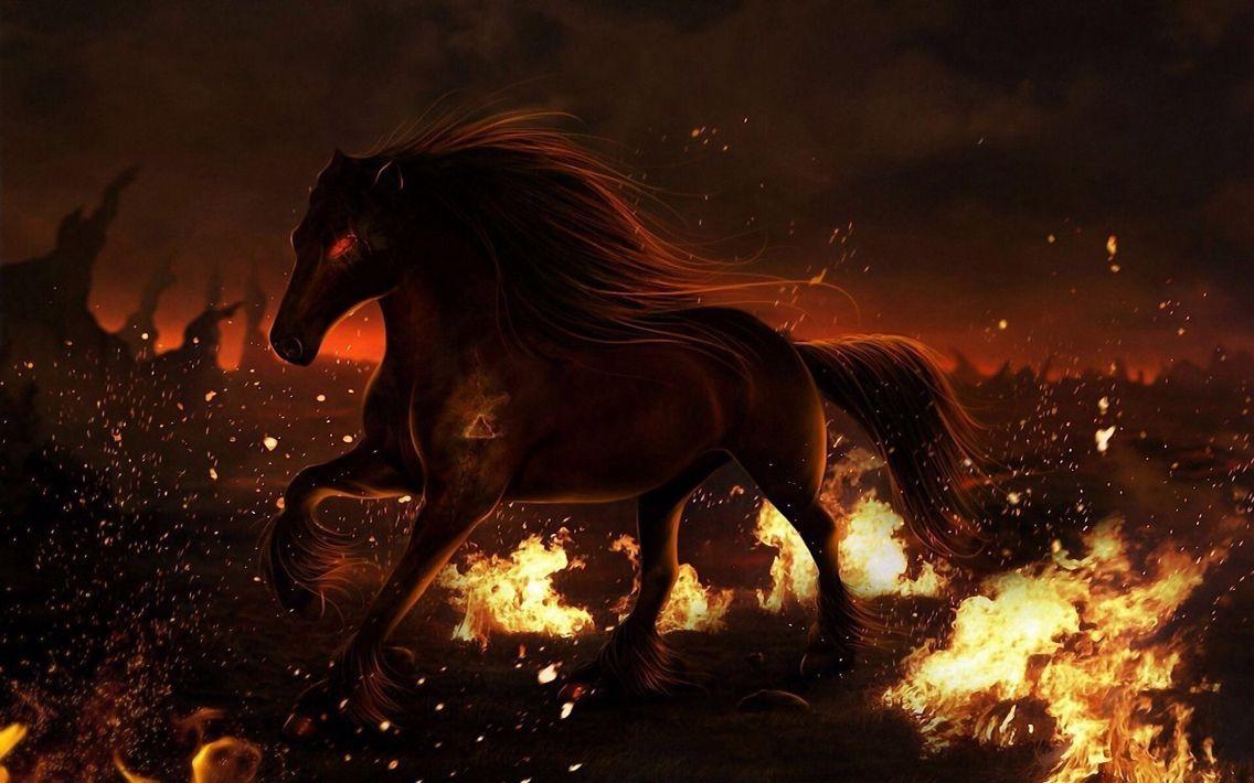 Demon Horse Wallpapers Top Free Demon Horse Backgrounds WallpaperAccess